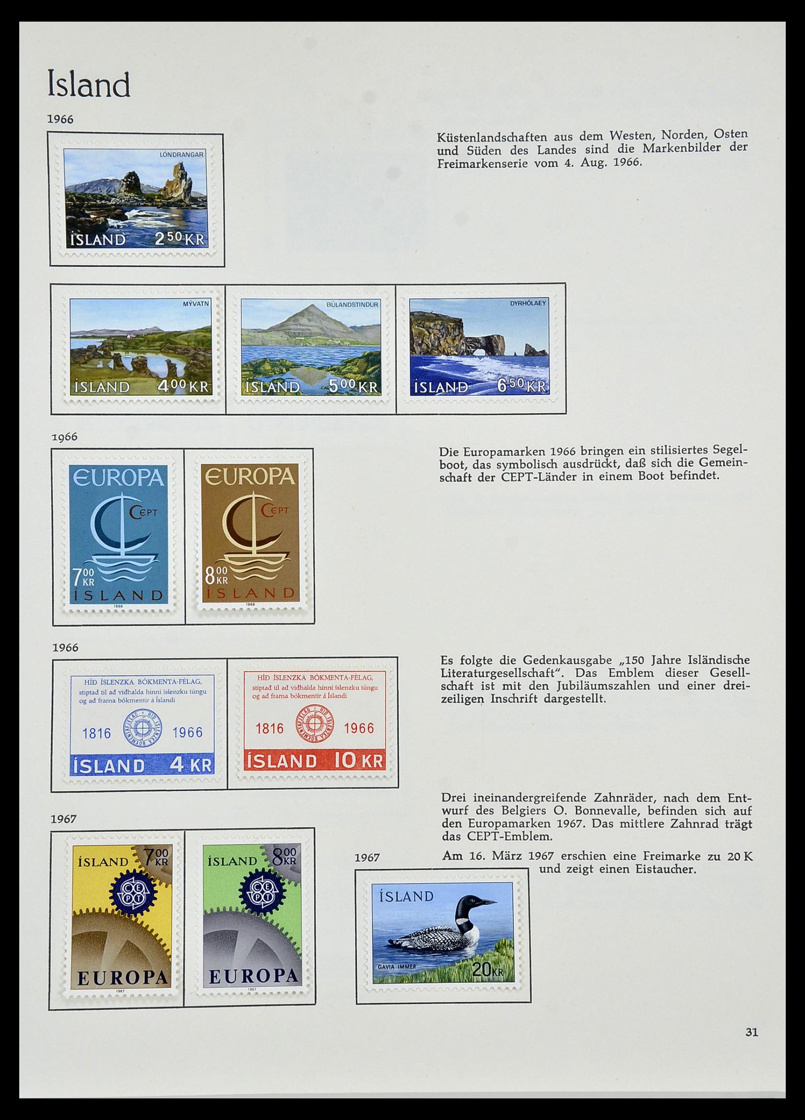 34070 033 - Postzegelverzameling 34070 IJsland 1873-1980.