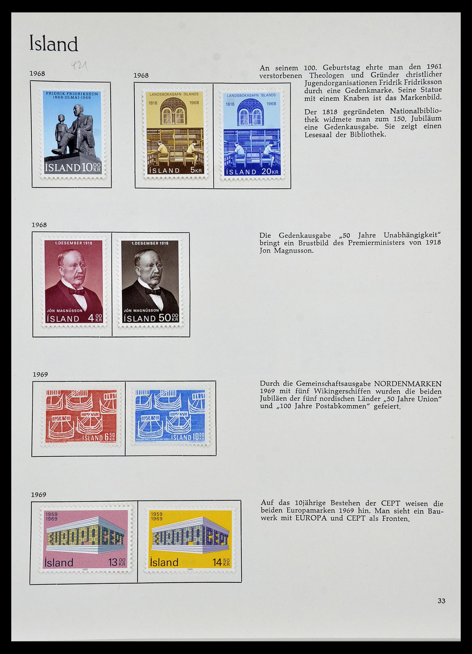 34070 035 - Stamp collection 34070 Iceland 1873-1980.