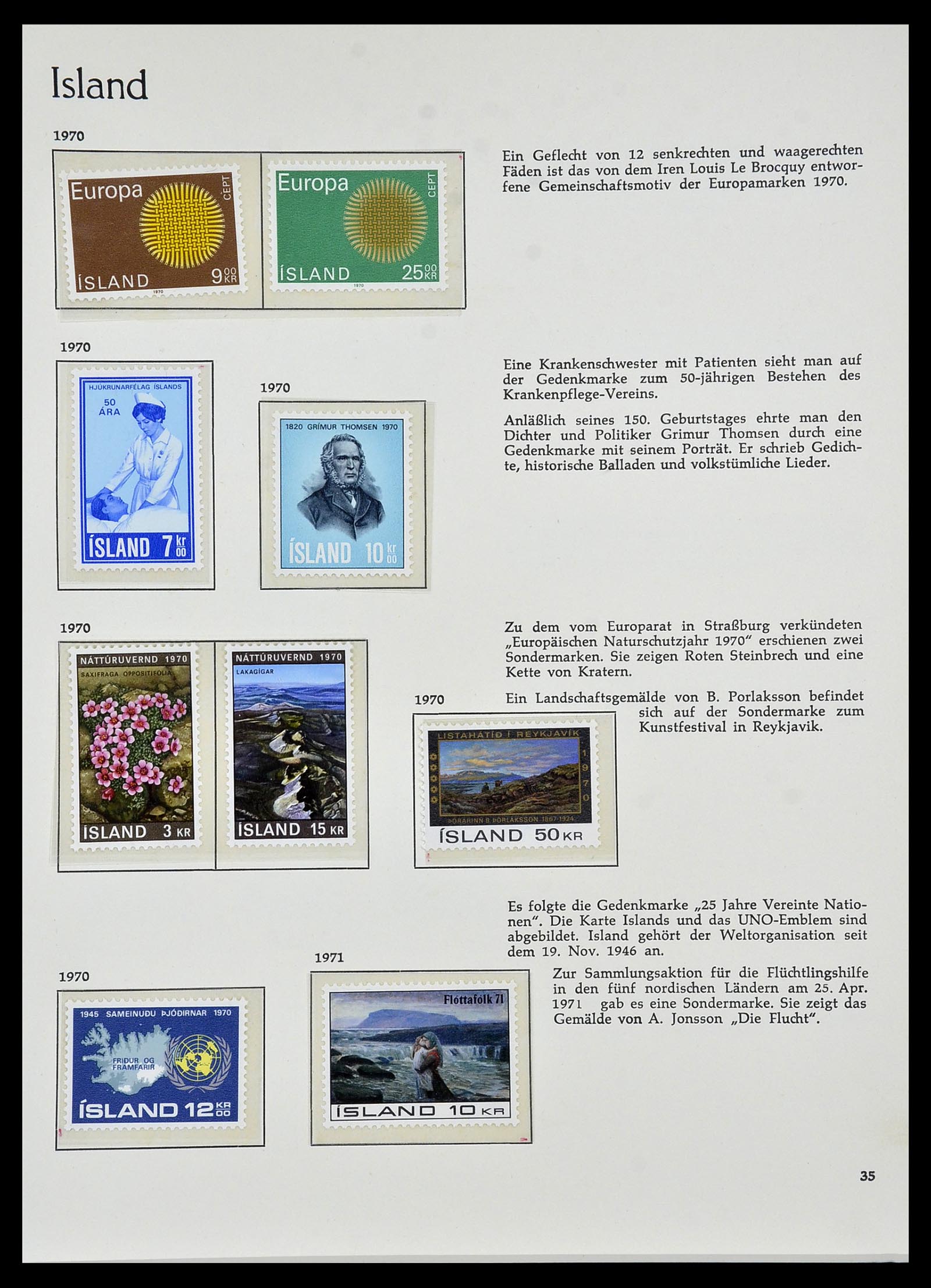 34070 037 - Postzegelverzameling 34070 IJsland 1873-1980.