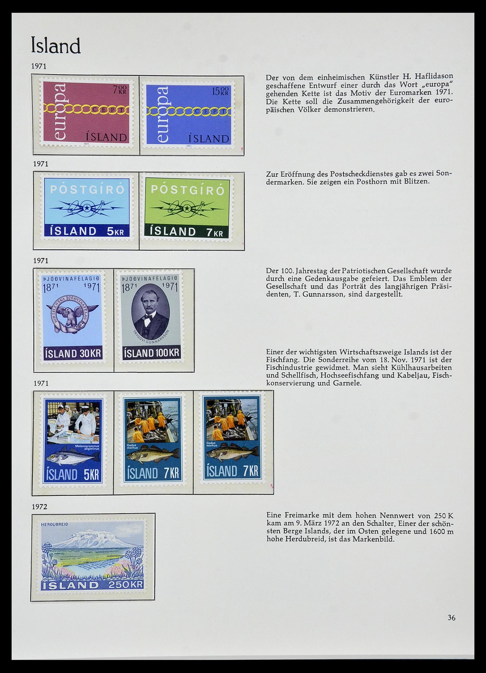 34070 038 - Postzegelverzameling 34070 IJsland 1873-1980.
