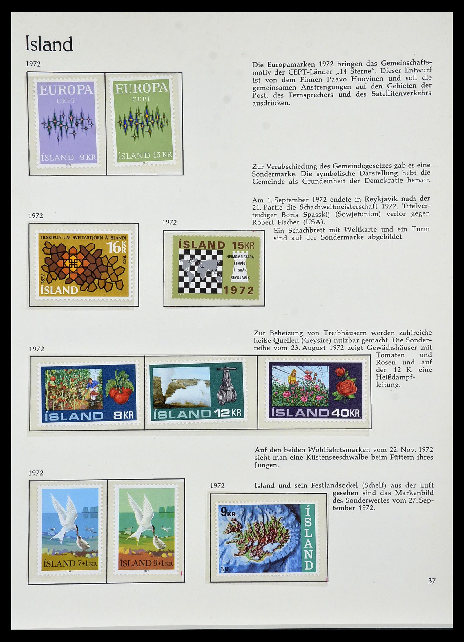 34070 039 - Postzegelverzameling 34070 IJsland 1873-1980.