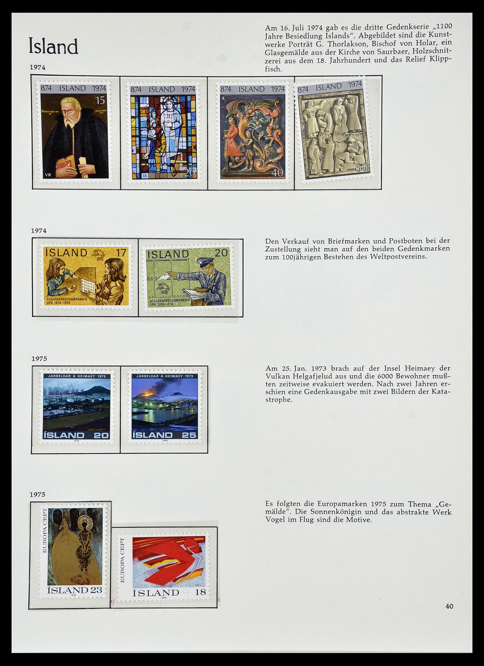 34070 042 - Postzegelverzameling 34070 IJsland 1873-1980.