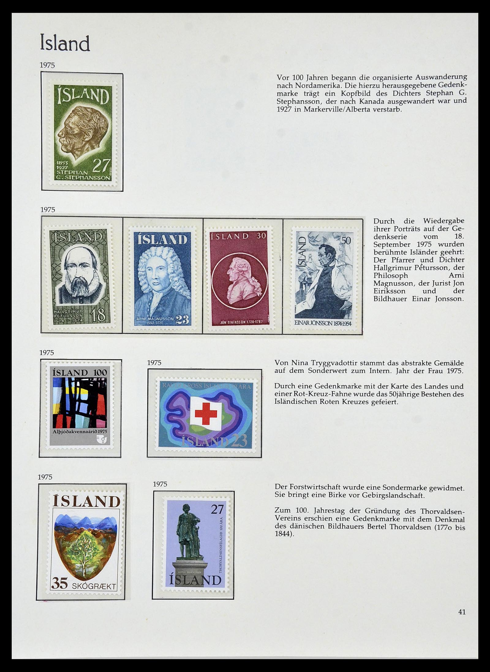 34070 043 - Postzegelverzameling 34070 IJsland 1873-1980.