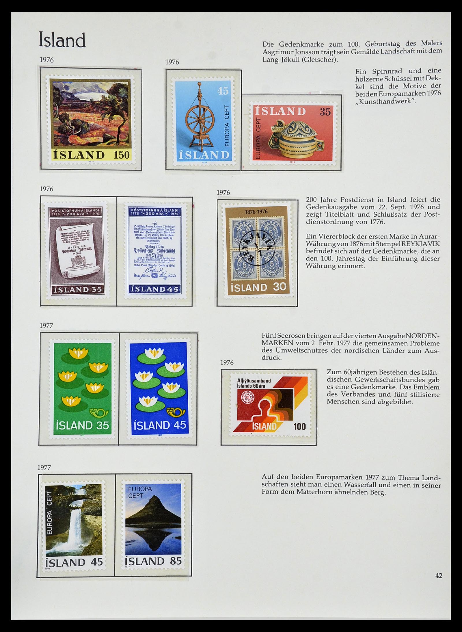 34070 044 - Postzegelverzameling 34070 IJsland 1873-1980.