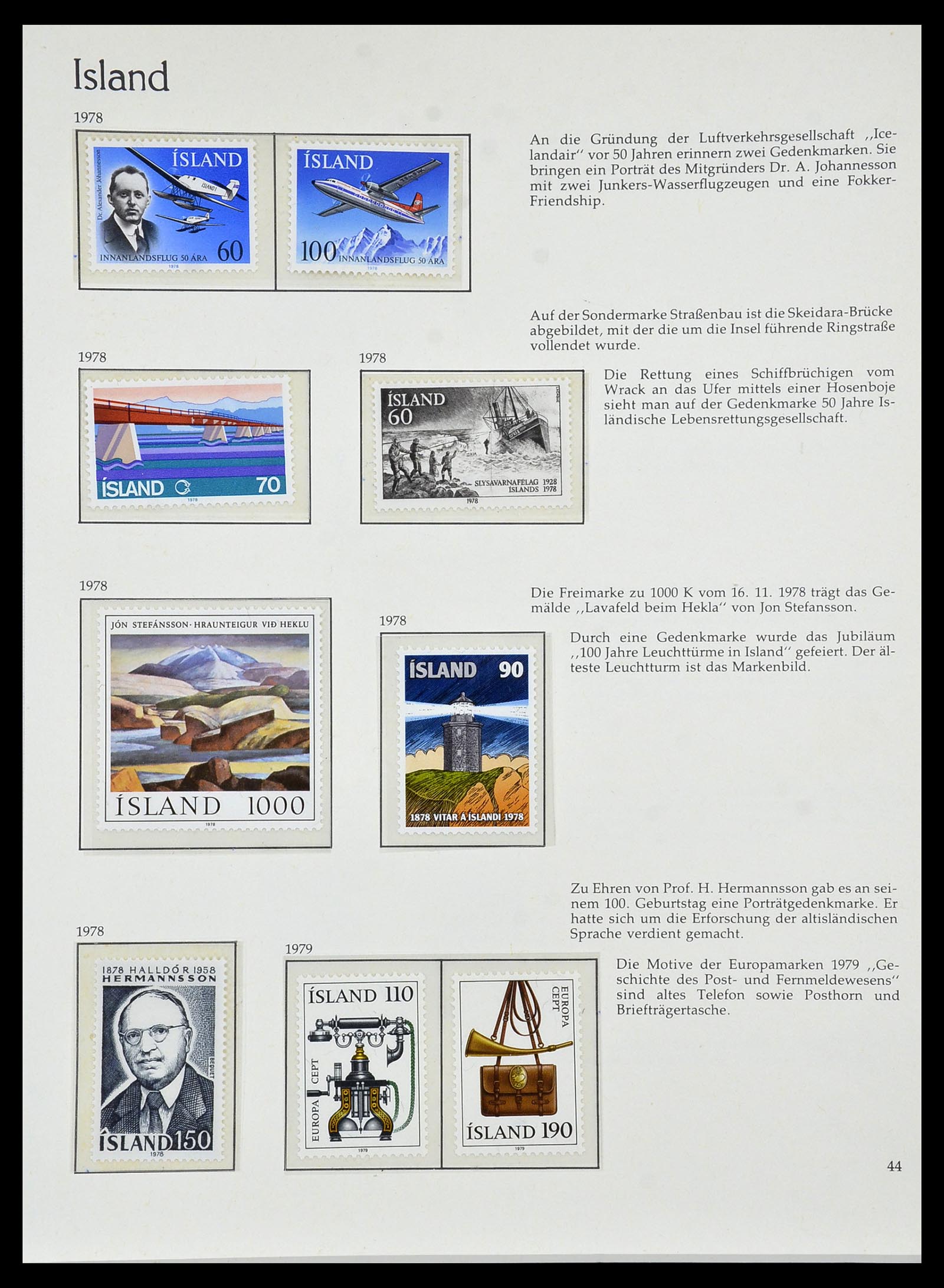 34070 046 - Postzegelverzameling 34070 IJsland 1873-1980.