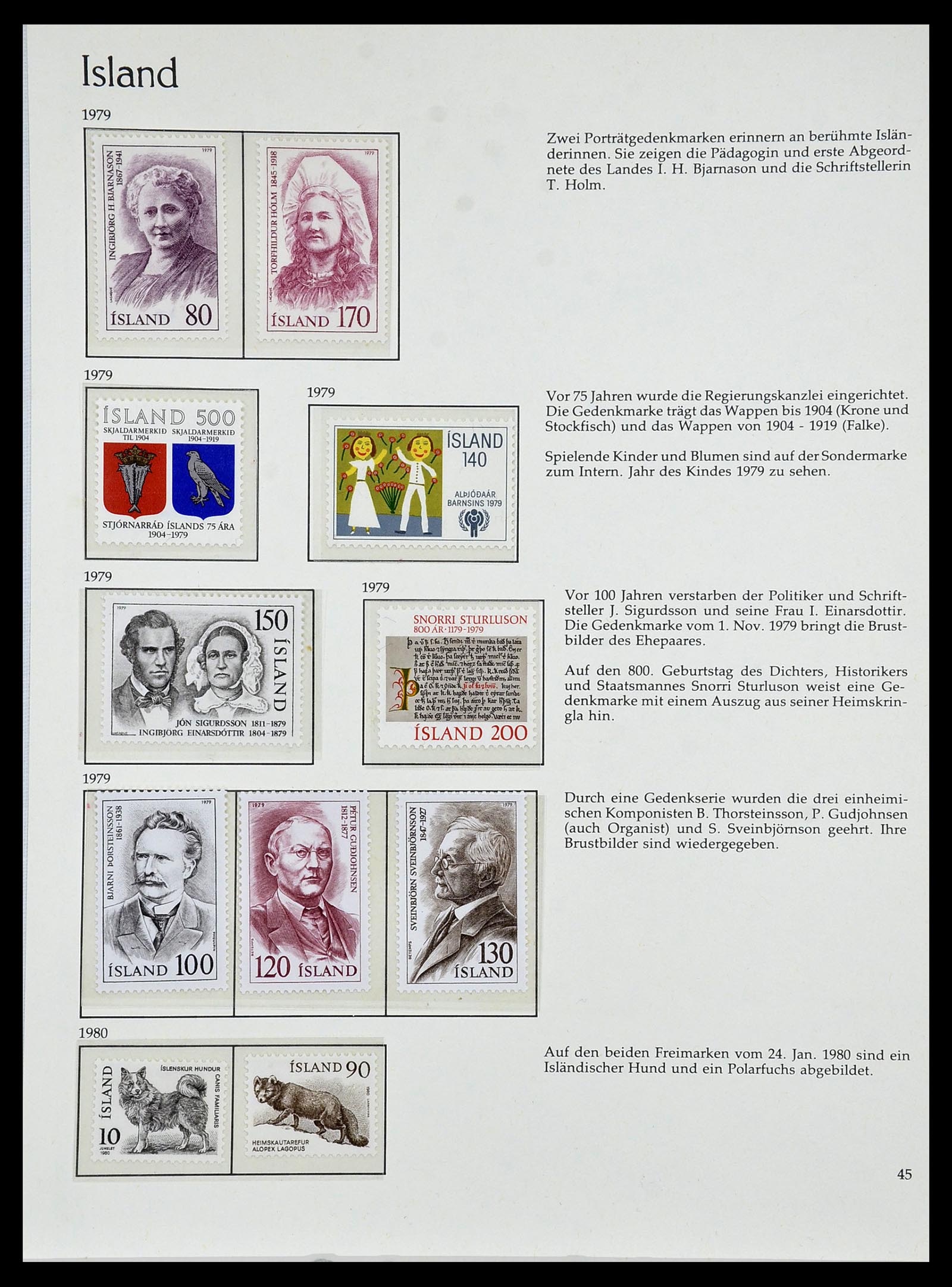 34070 047 - Stamp collection 34070 Iceland 1873-1980.