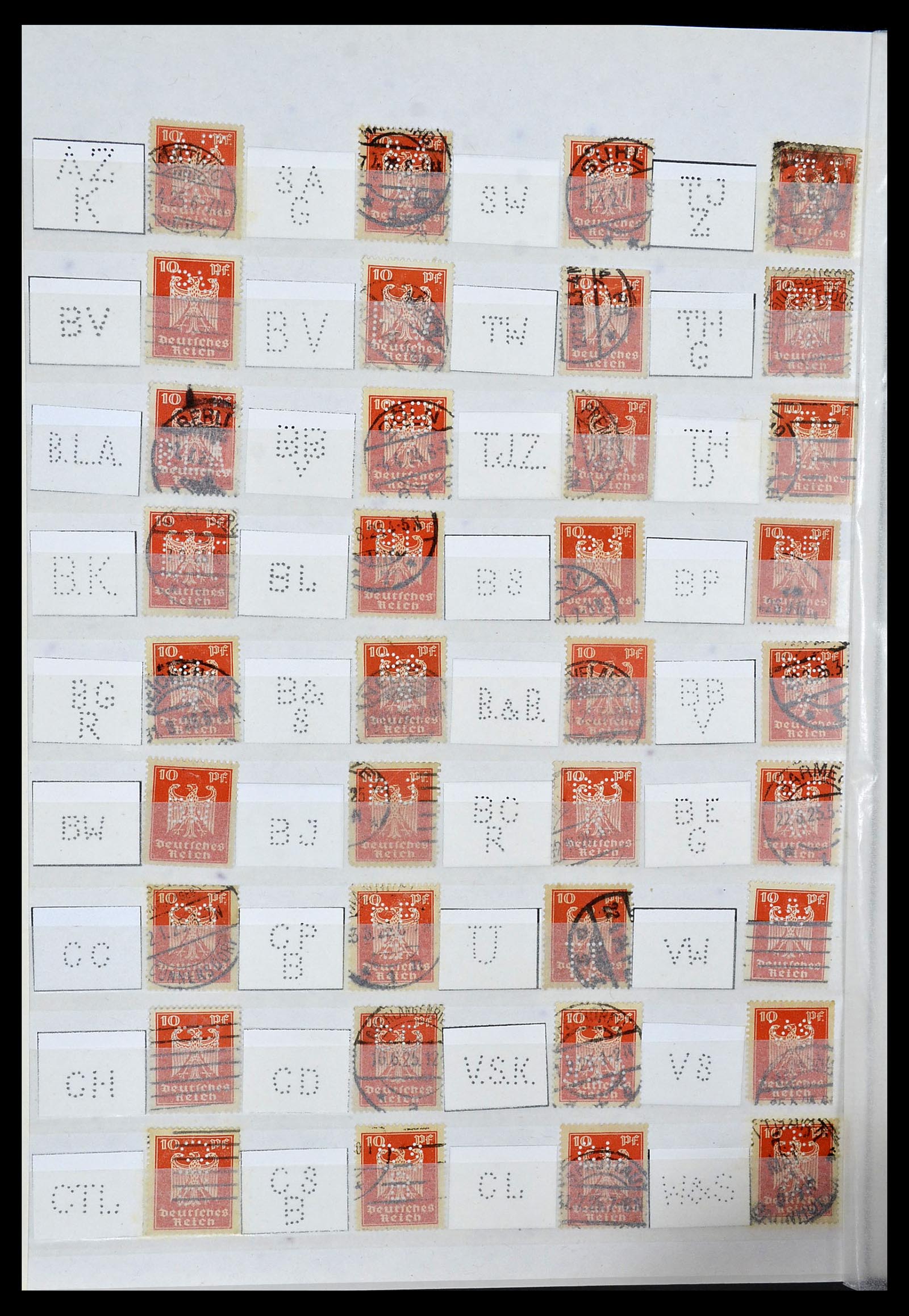 34071 024 - Stamp collection 34071 German Reich perfins 1923-1930.