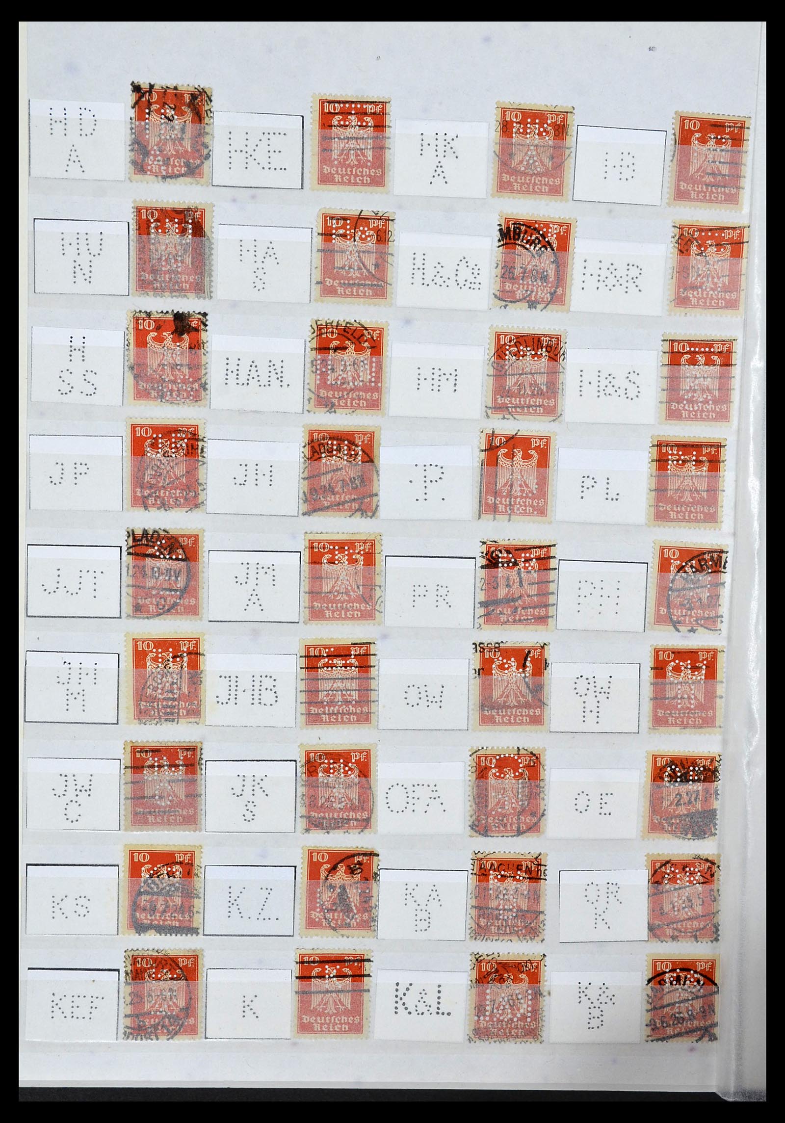 34071 028 - Stamp collection 34071 German Reich perfins 1923-1930.