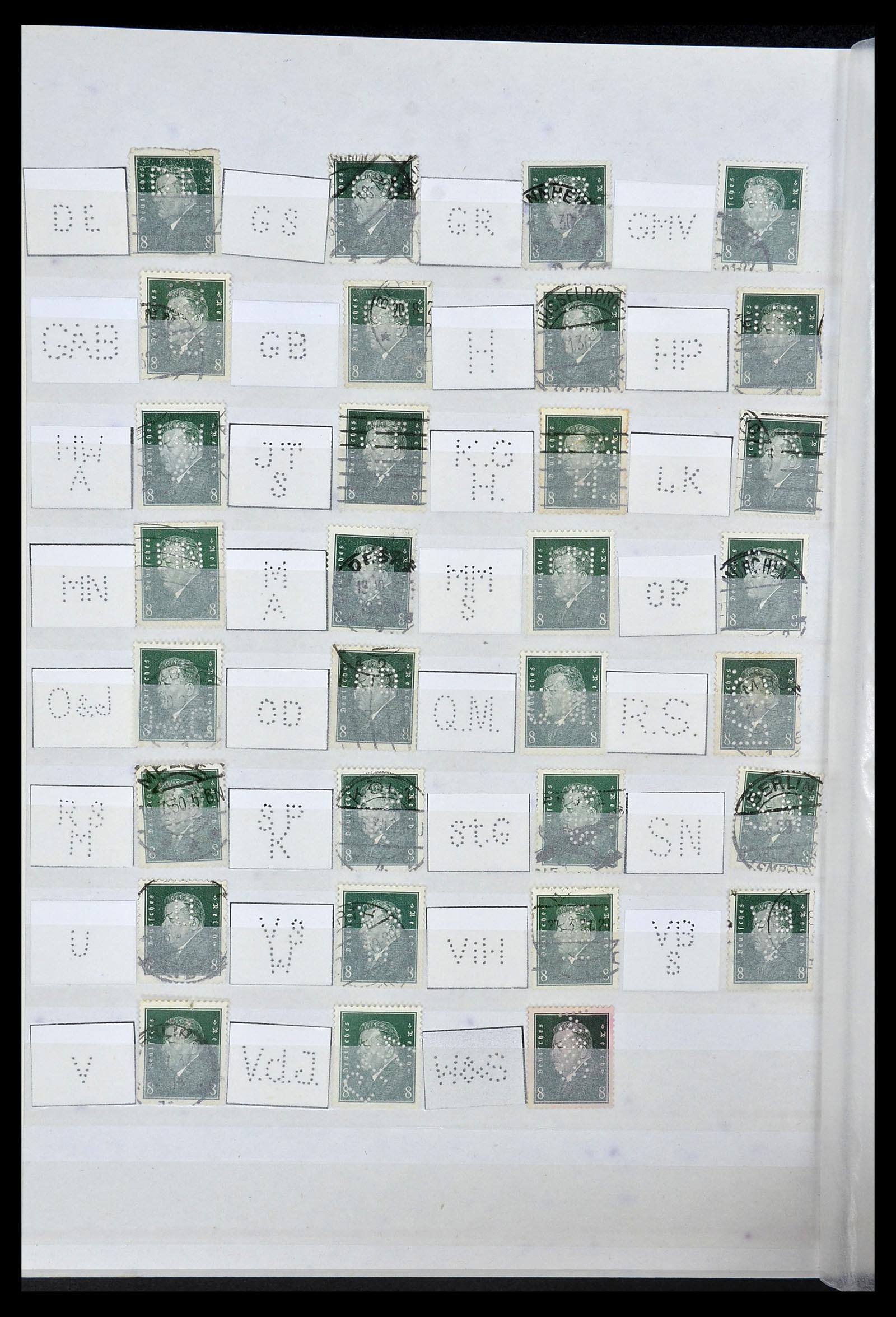 34071 030 - Postzegelverzameling 34071 Duitse Rijk perfins 1923-1930.