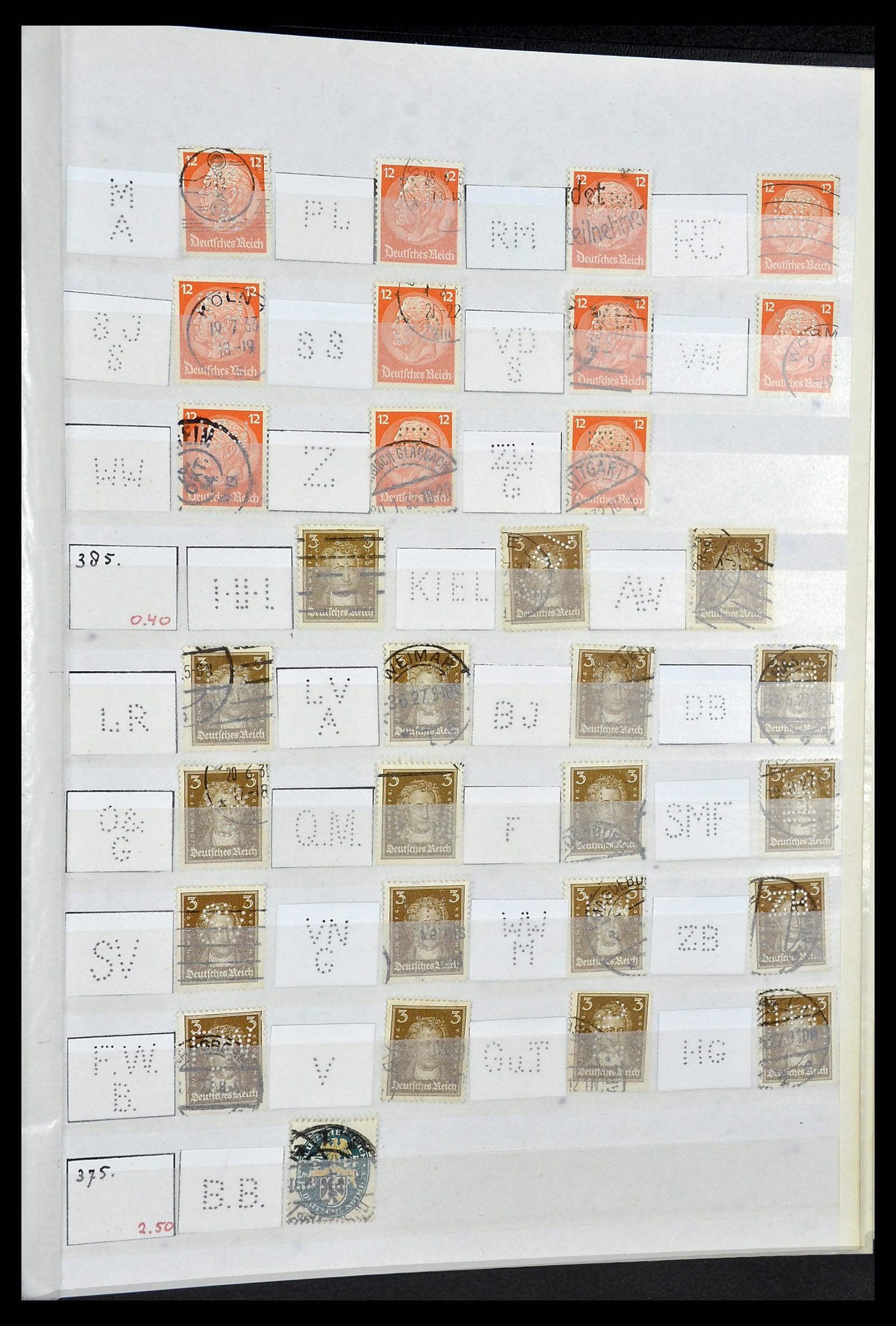34071 053 - Stamp collection 34071 German Reich perfins 1923-1930.