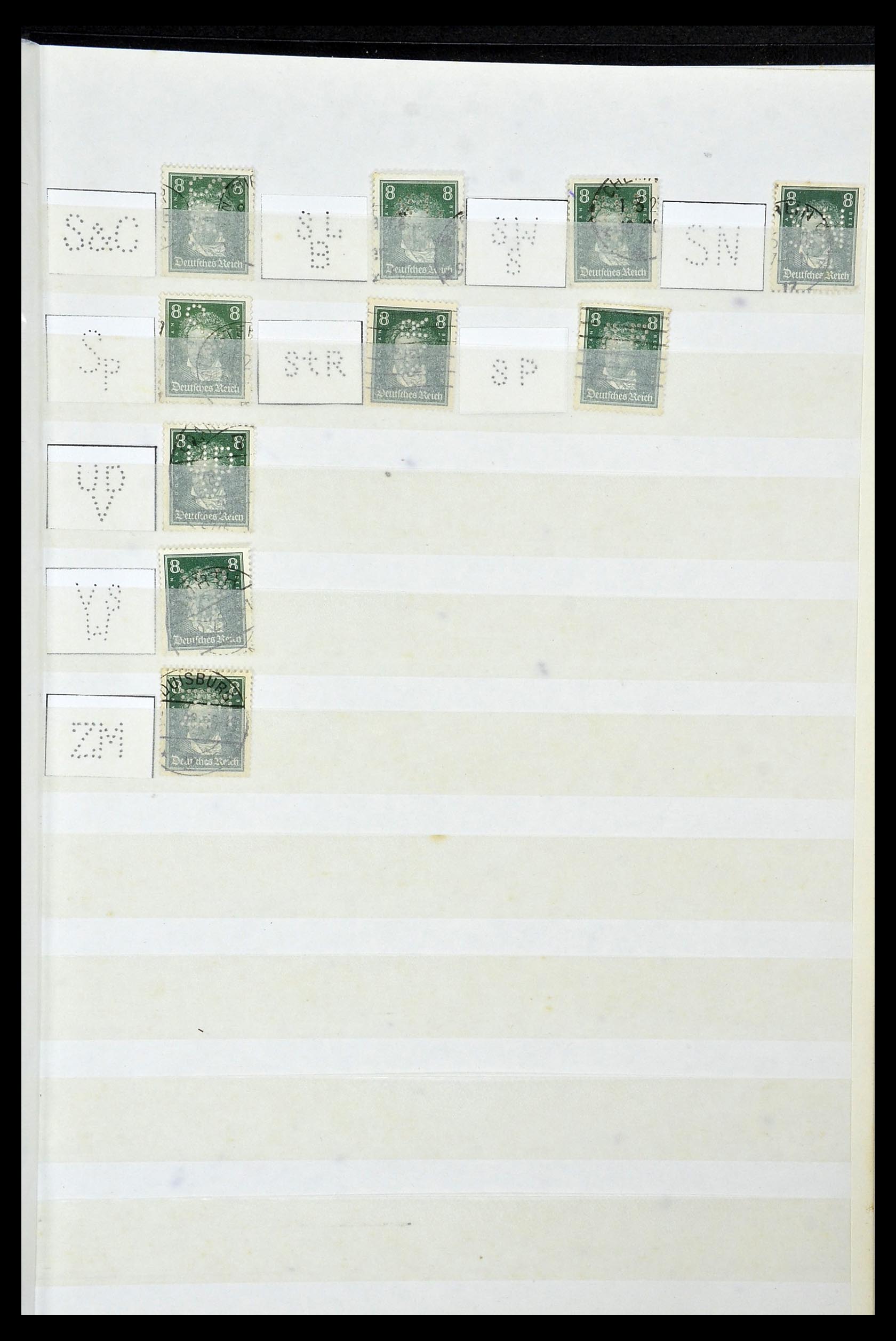 34071 063 - Postzegelverzameling 34071 Duitse Rijk perfins 1923-1930.