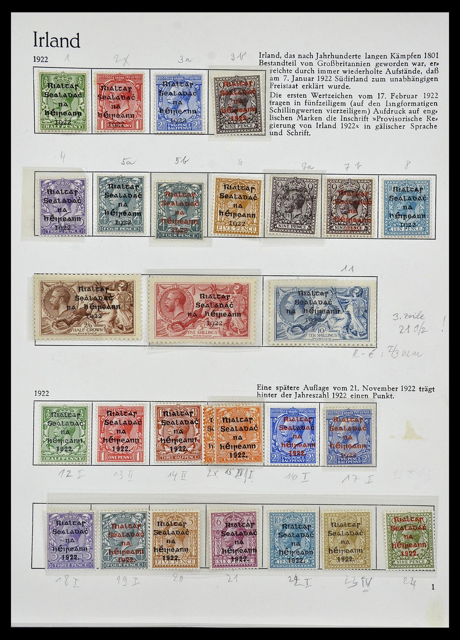 34074 001 - Postzegelverzameling 34074 Ierland 1922-1979.