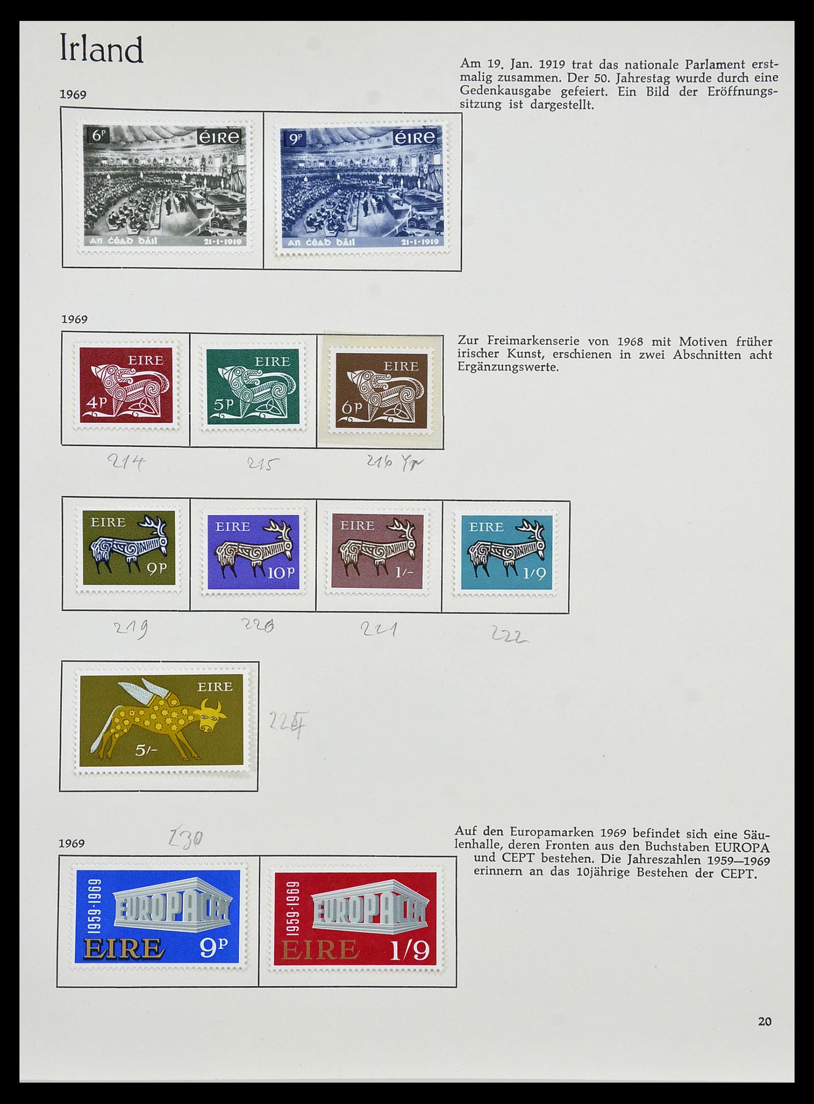 34074 021 - Postzegelverzameling 34074 Ierland 1922-1979.