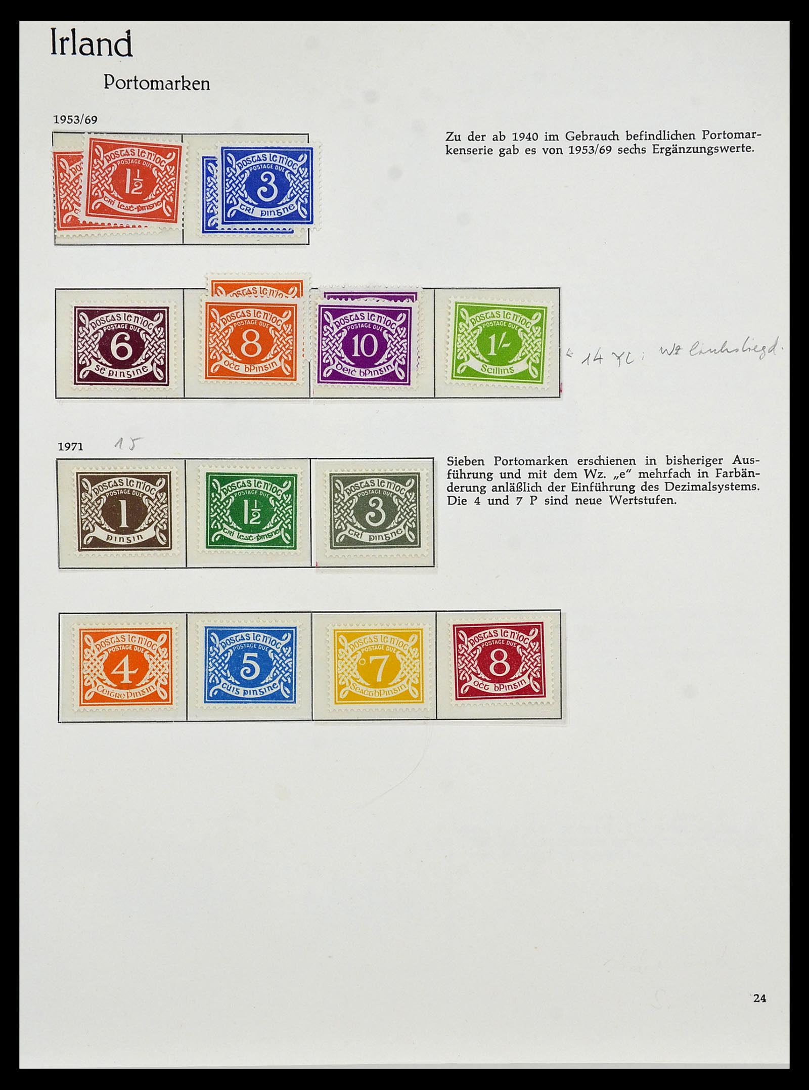 34074 025 - Postzegelverzameling 34074 Ierland 1922-1979.