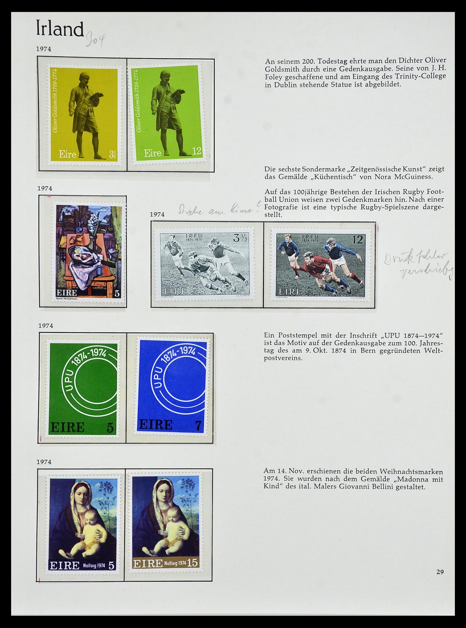 34074 029 - Postzegelverzameling 34074 Ierland 1922-1979.