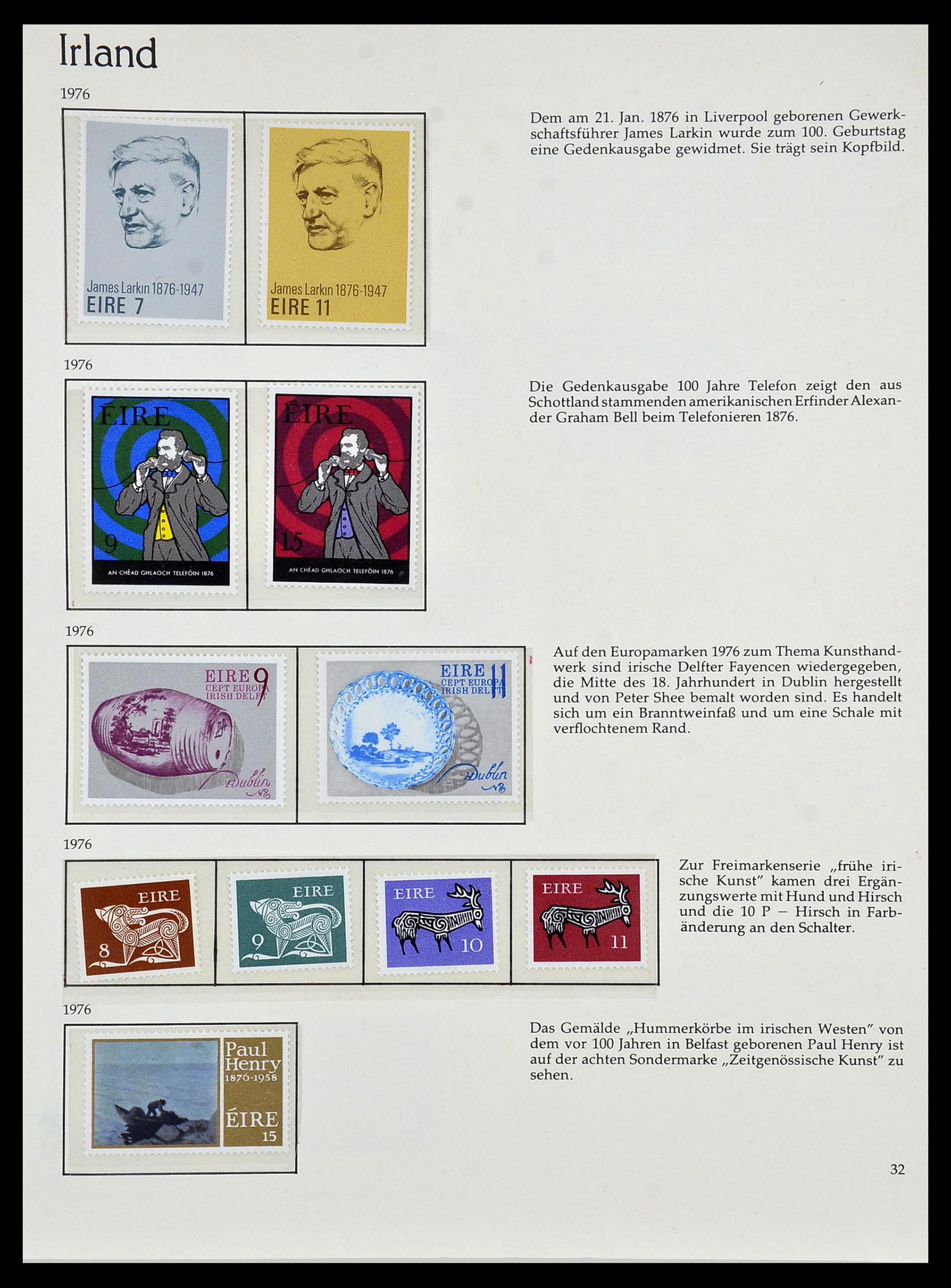 34074 032 - Postzegelverzameling 34074 Ierland 1922-1979.