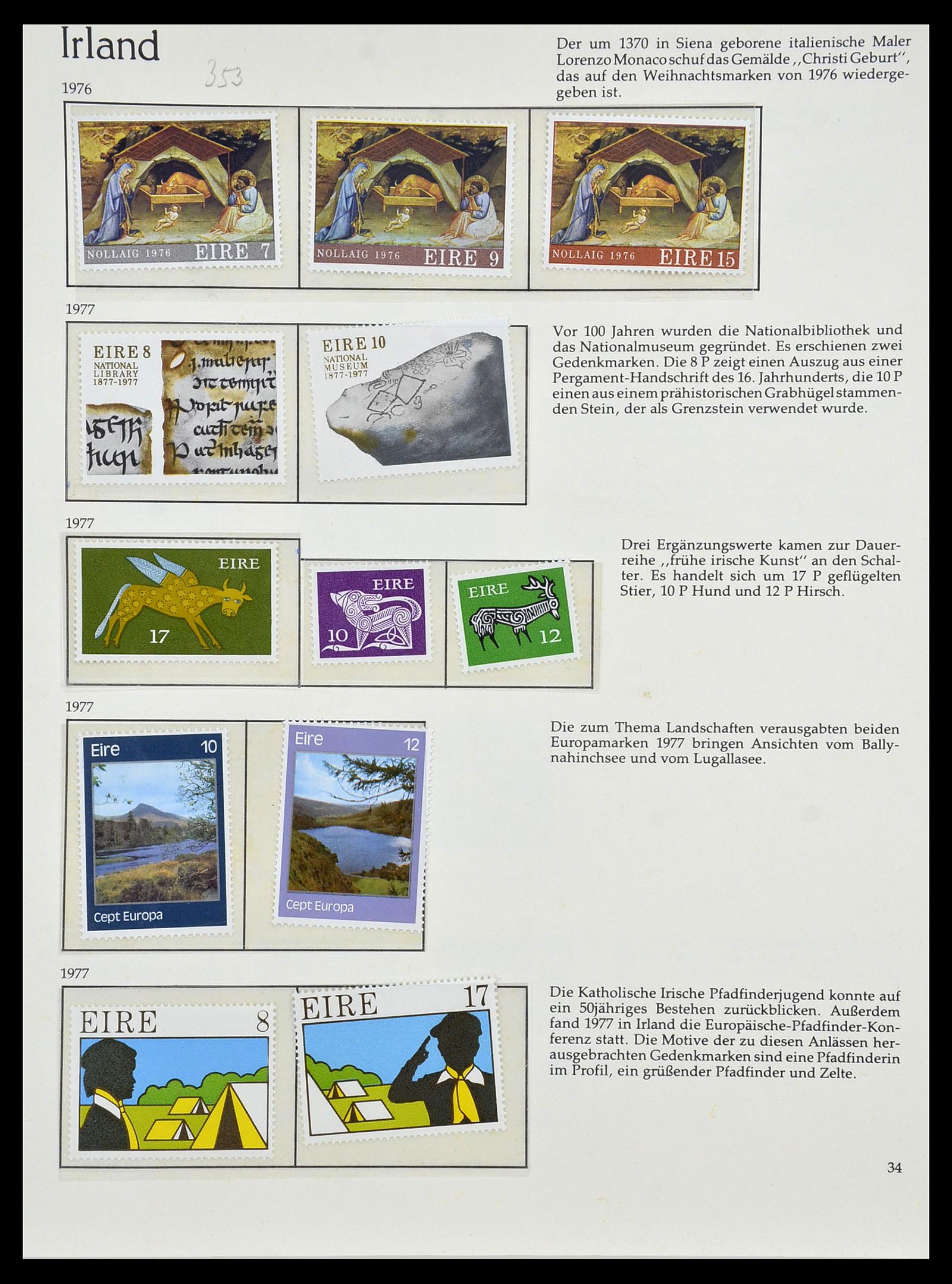 34074 034 - Postzegelverzameling 34074 Ierland 1922-1979.