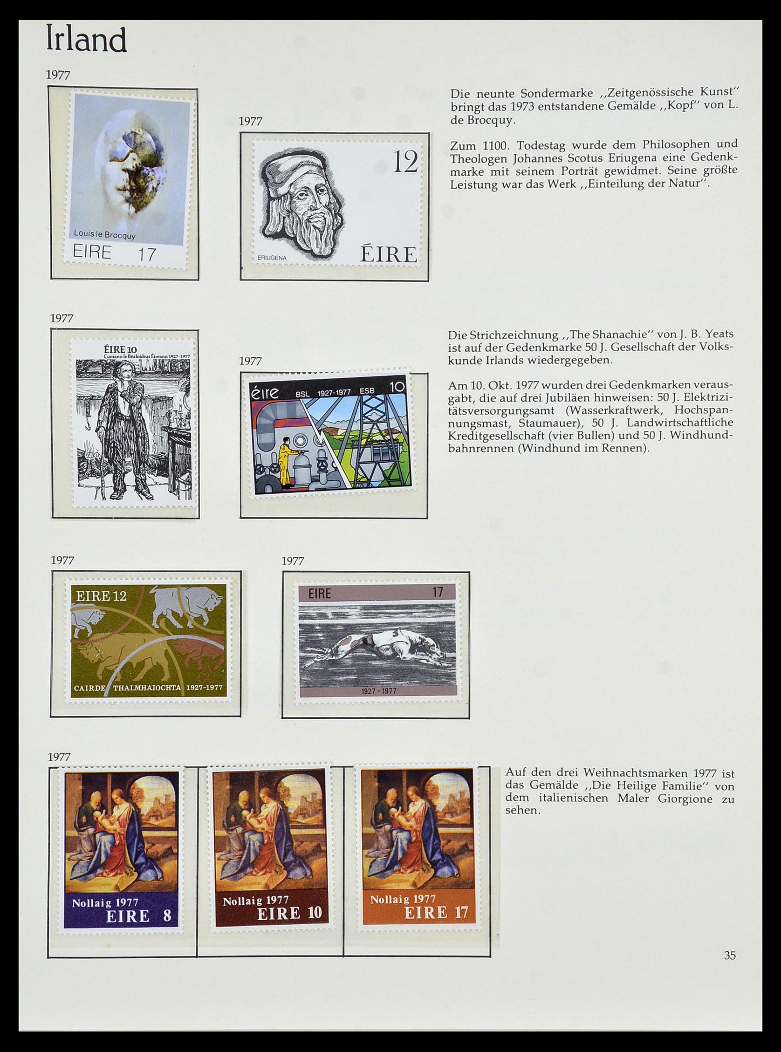 34074 035 - Postzegelverzameling 34074 Ierland 1922-1979.