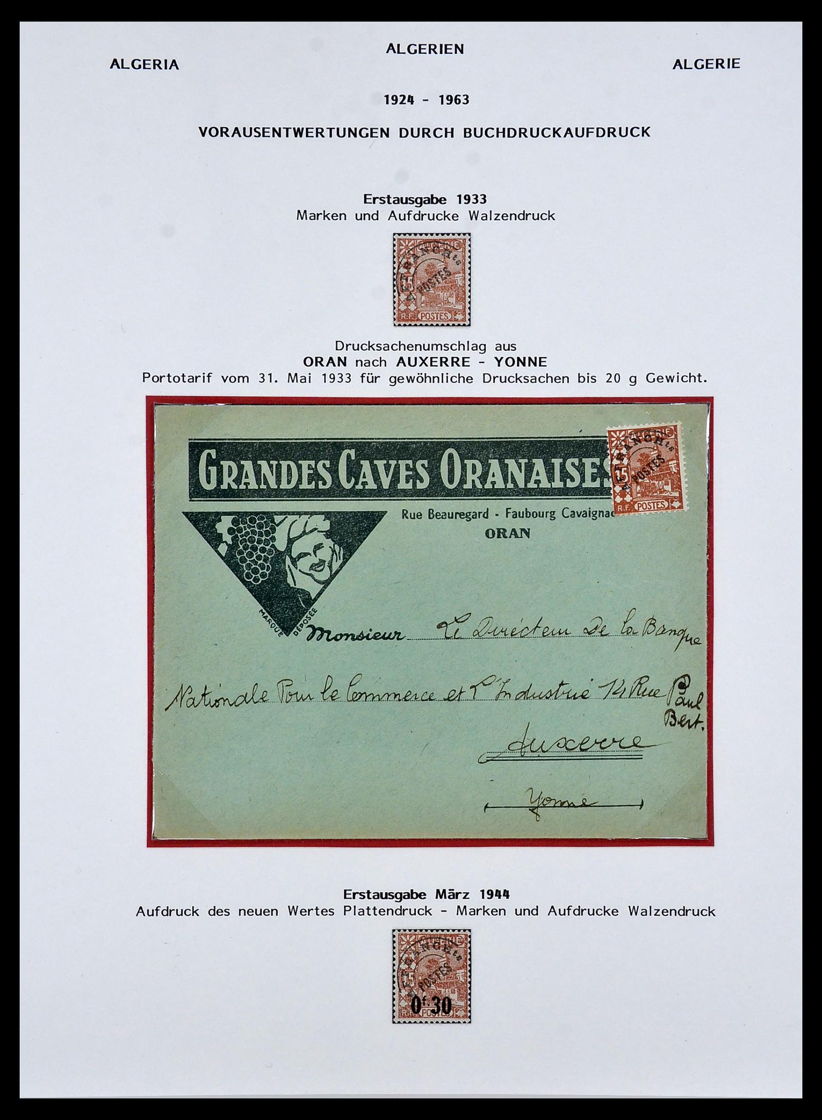 34076 006 - Stamp collection 34076 Algeria precancels 1924-1963.