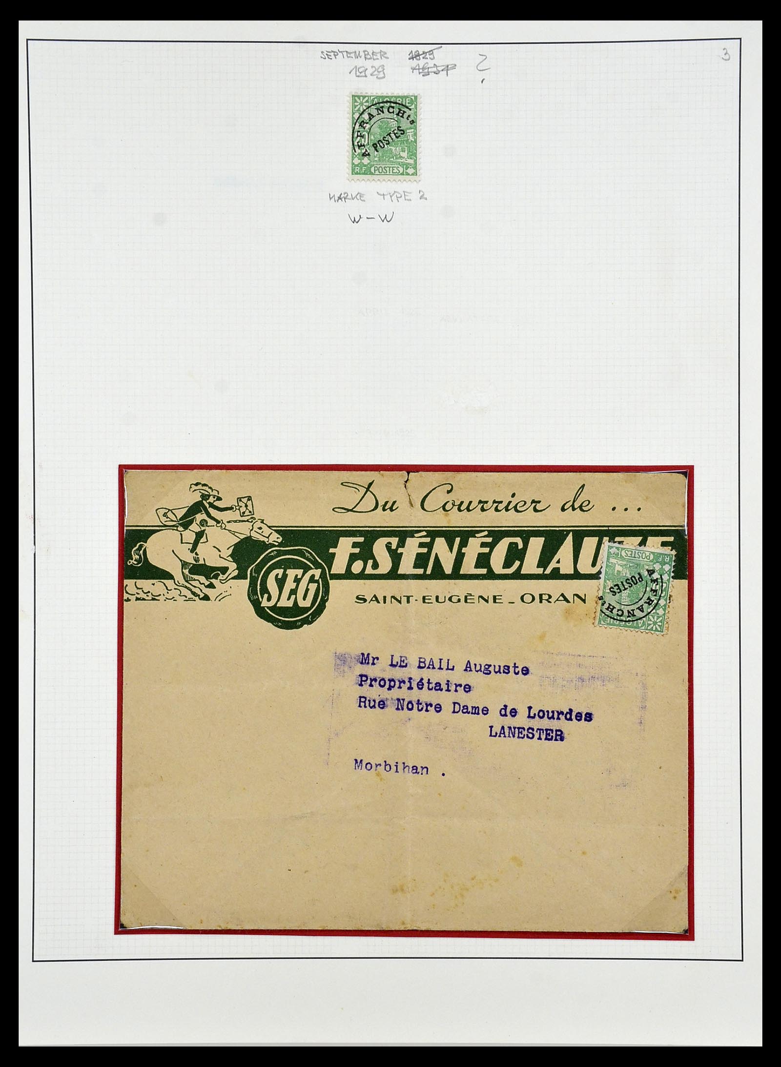 34076 012 - Postzegelverzameling 34076 Algerije voorafstempelingen 1924-1963.