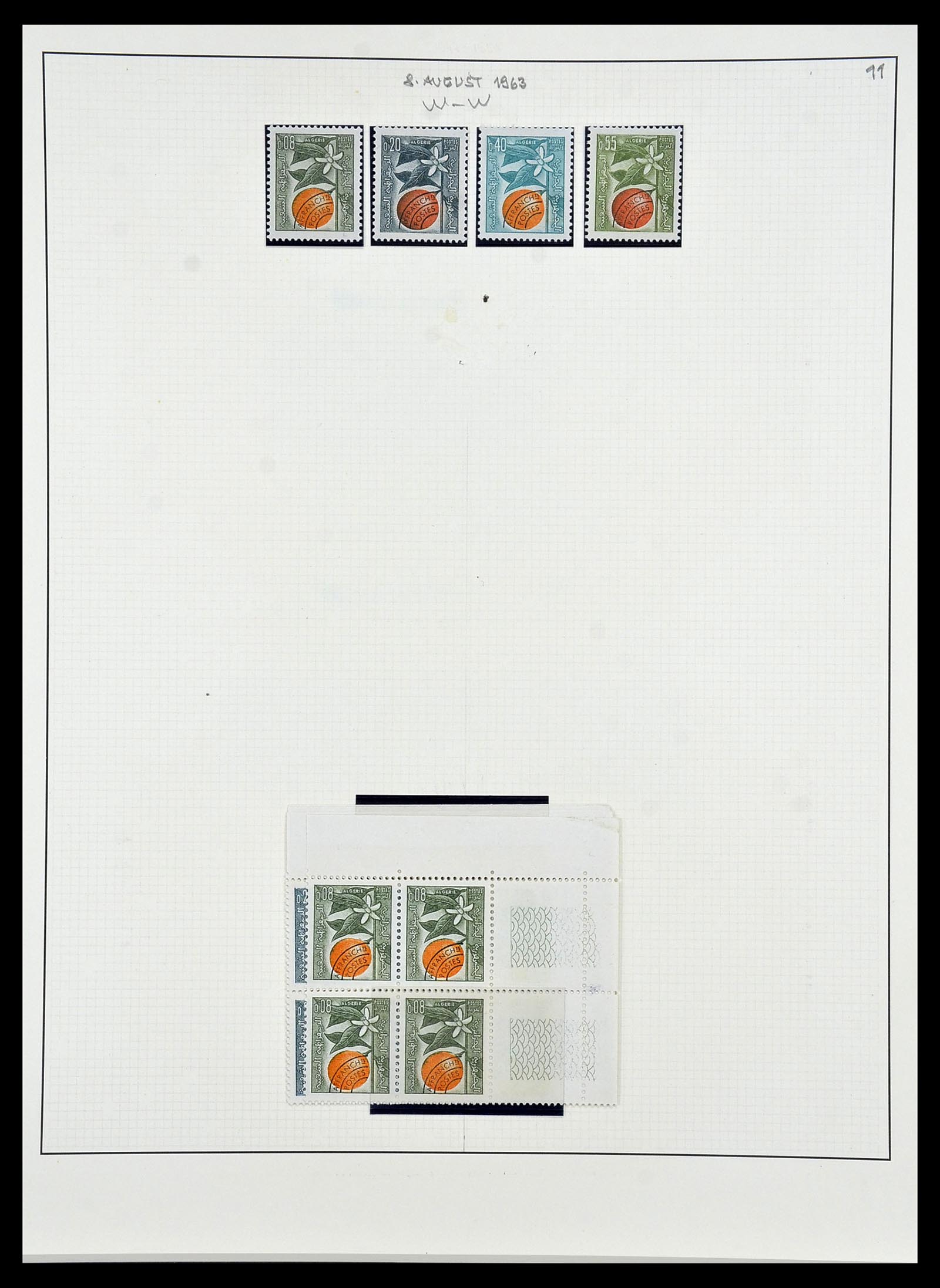 34076 019 - Postzegelverzameling 34076 Algerije voorafstempelingen 1924-1963.