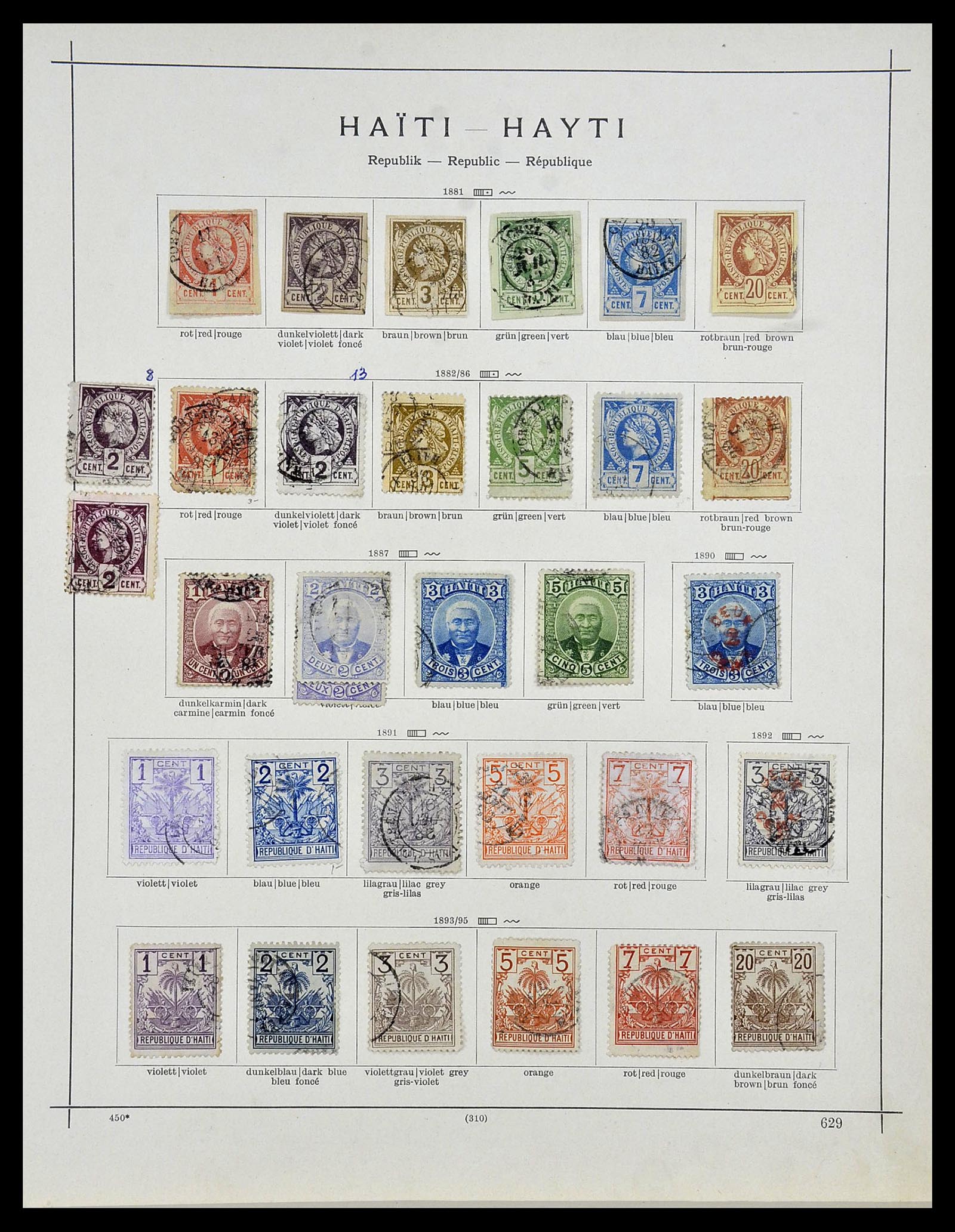 34078 001 - Stamp collection 34078 Haïti 1881-1970.
