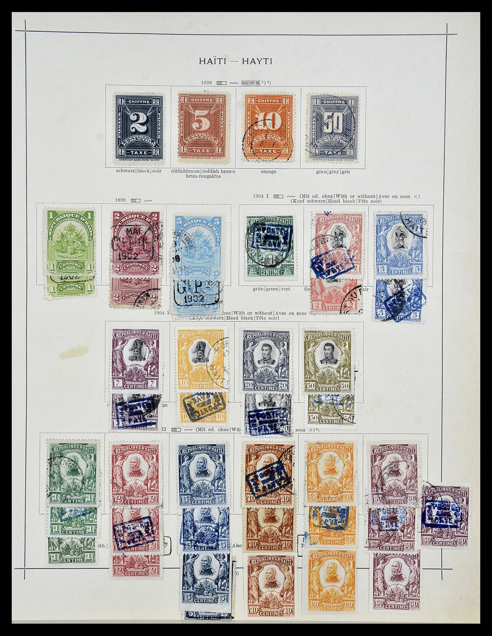 34078 003 - Postzegelverzameling 34078 Haïti 1881-1970.