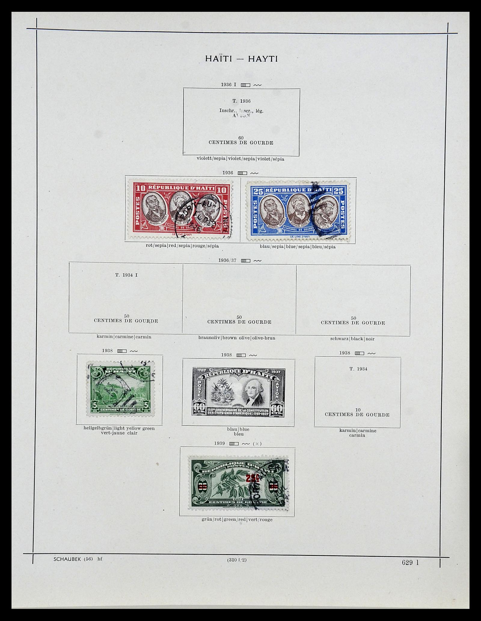 34078 012 - Stamp collection 34078 Haïti 1881-1970.