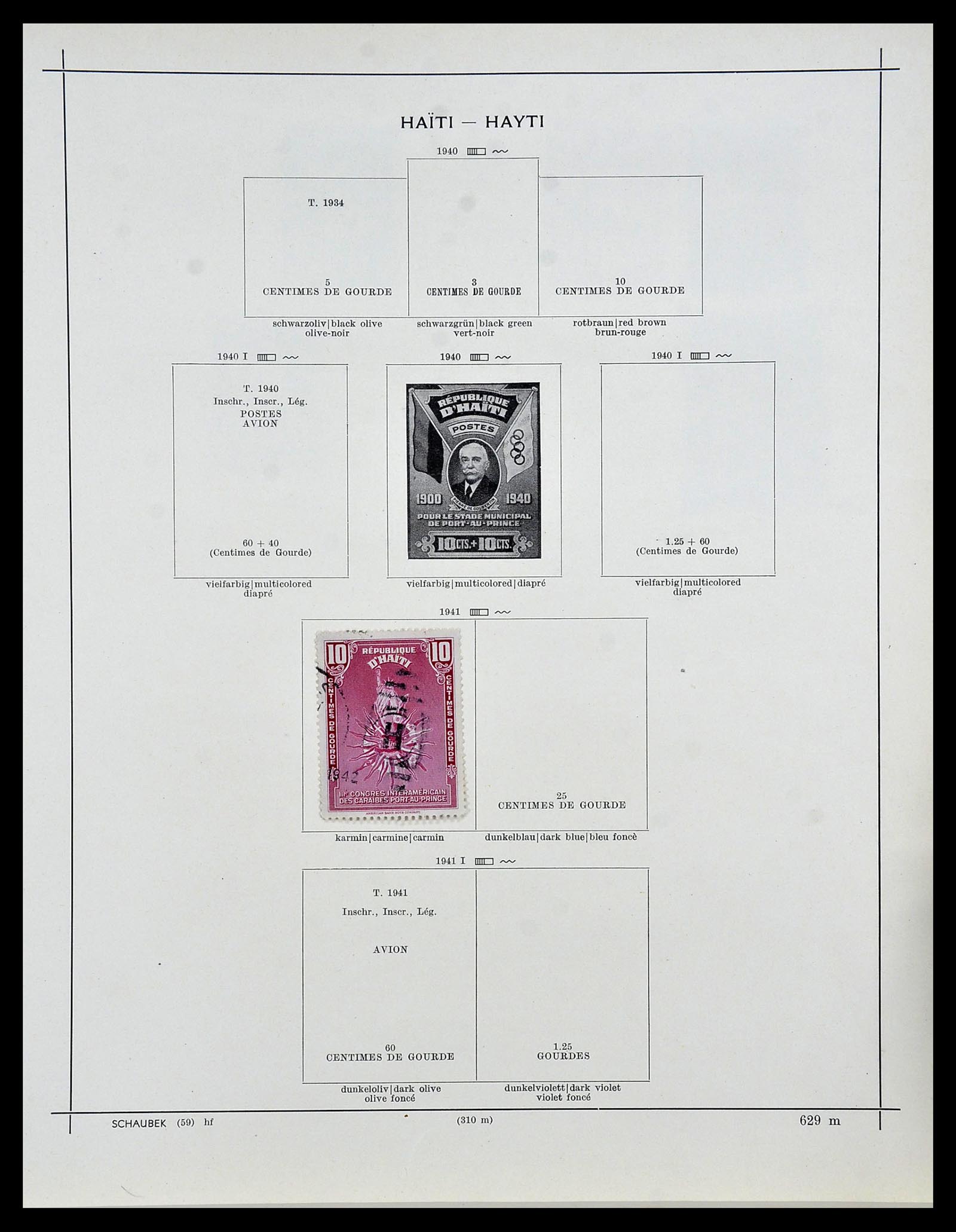 34078 013 - Postzegelverzameling 34078 Haïti 1881-1970.