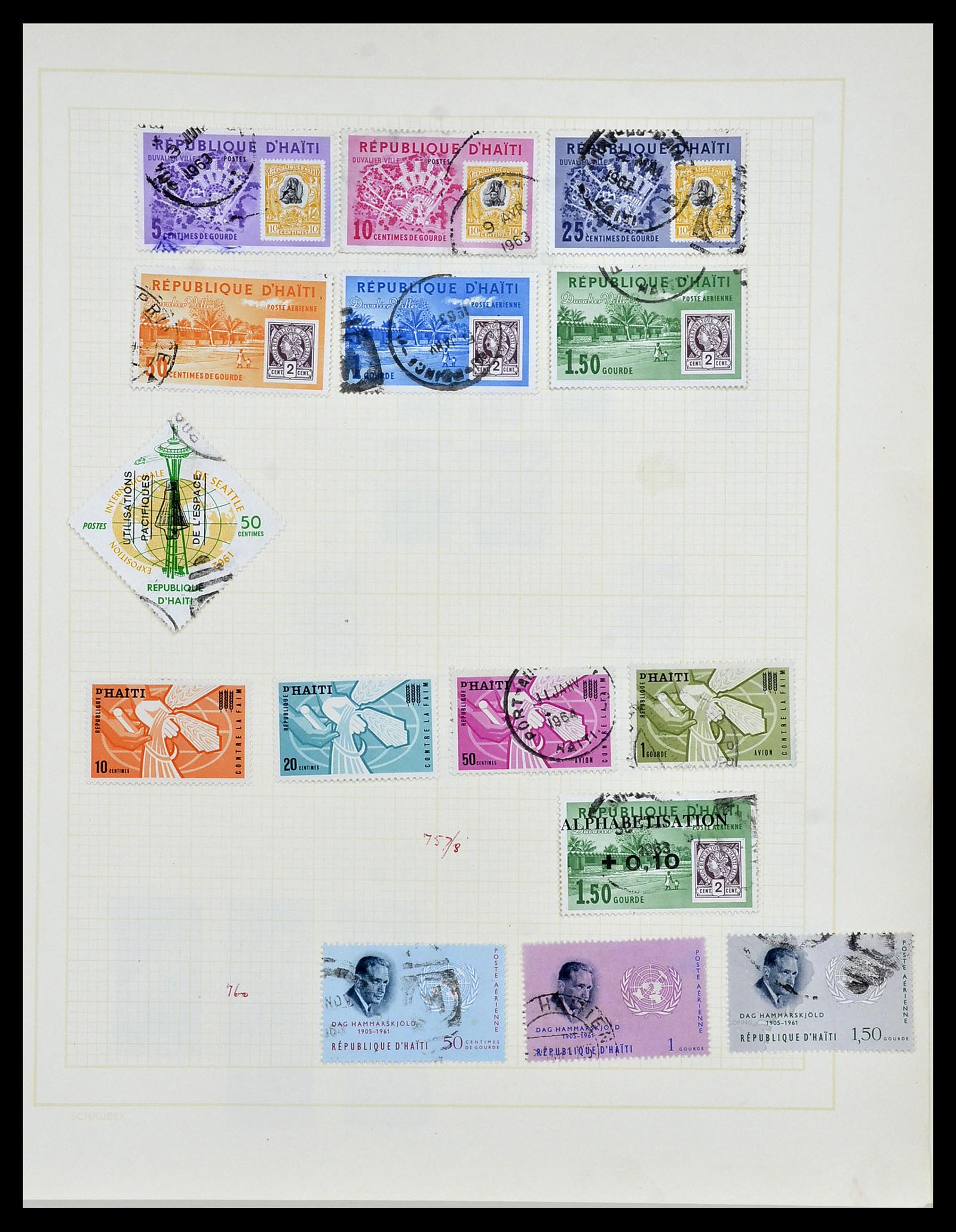 34078 031 - Postzegelverzameling 34078 Haïti 1881-1970.