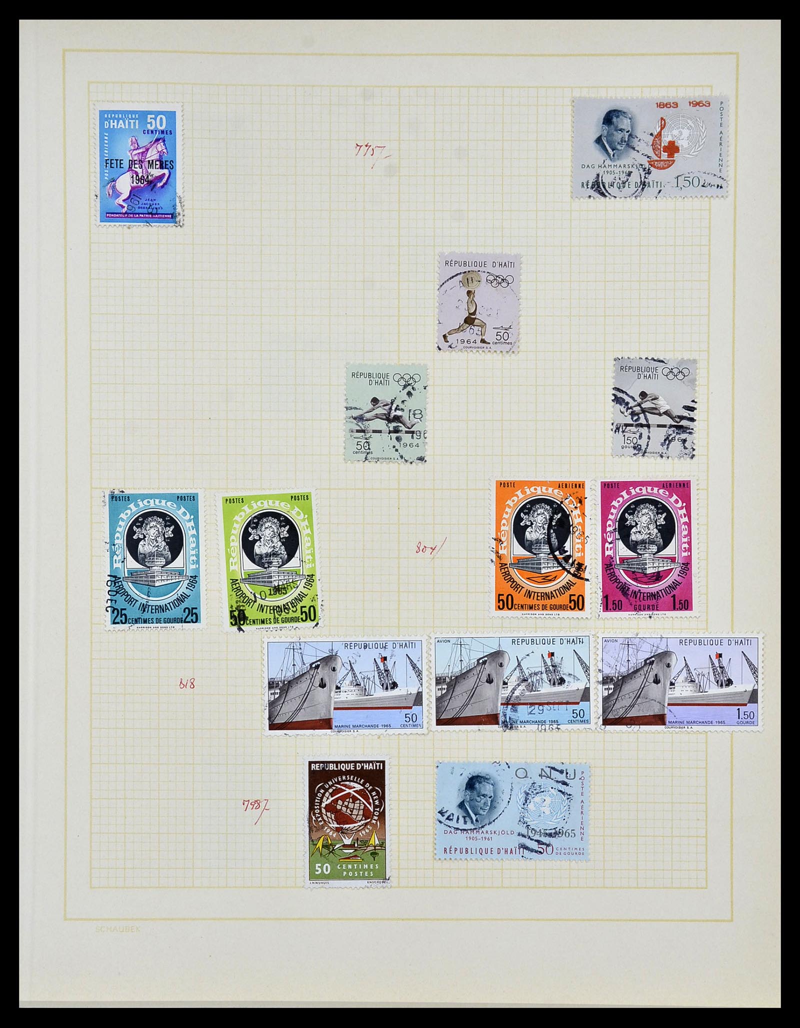 34078 033 - Postzegelverzameling 34078 Haïti 1881-1970.