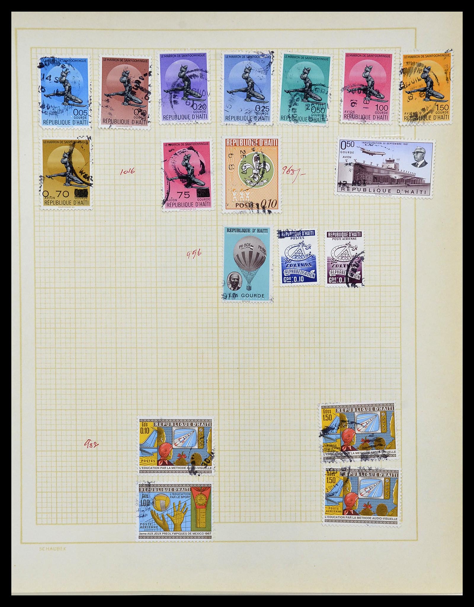 34078 038 - Postzegelverzameling 34078 Haïti 1881-1970.