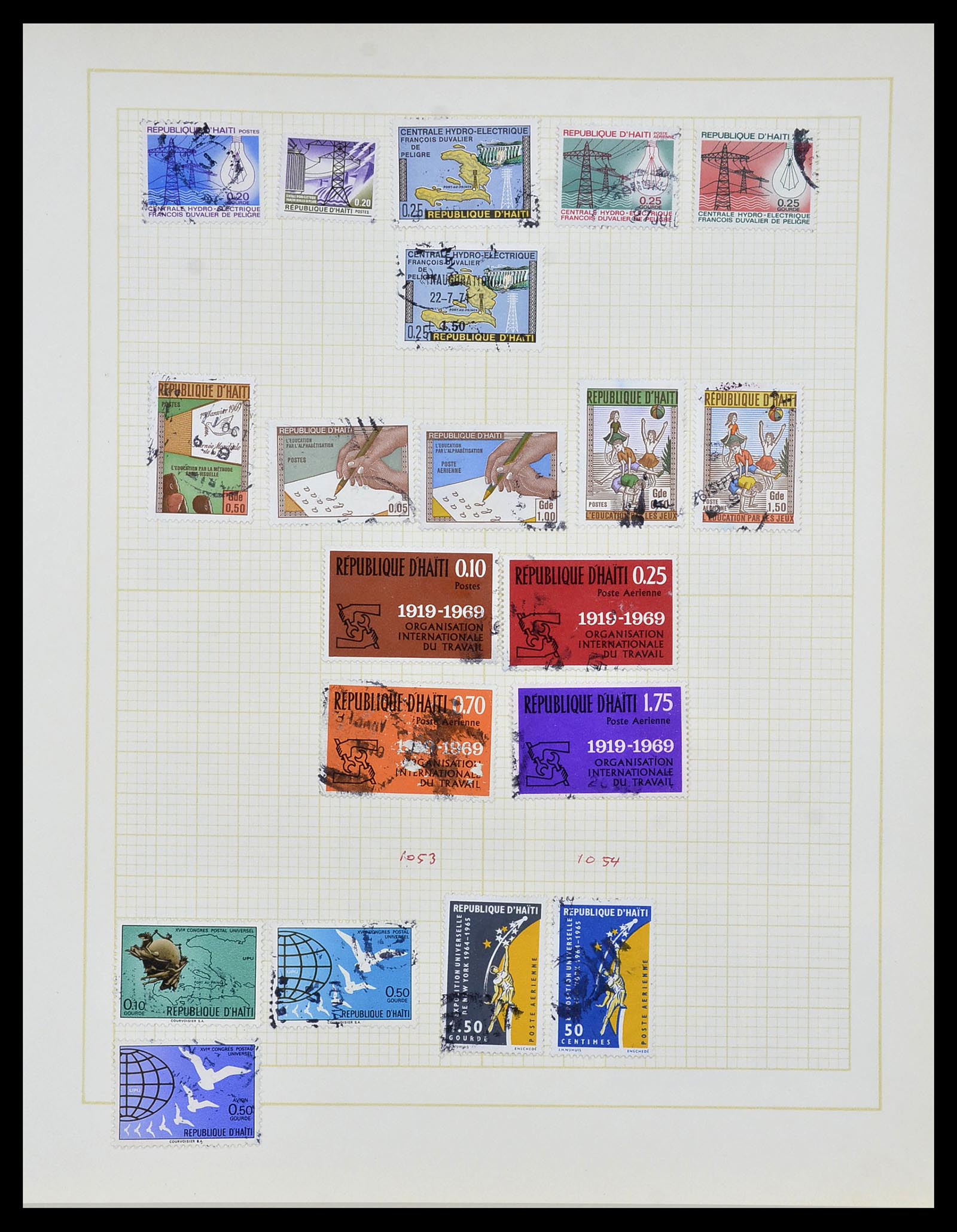 34078 041 - Postzegelverzameling 34078 Haïti 1881-1970.