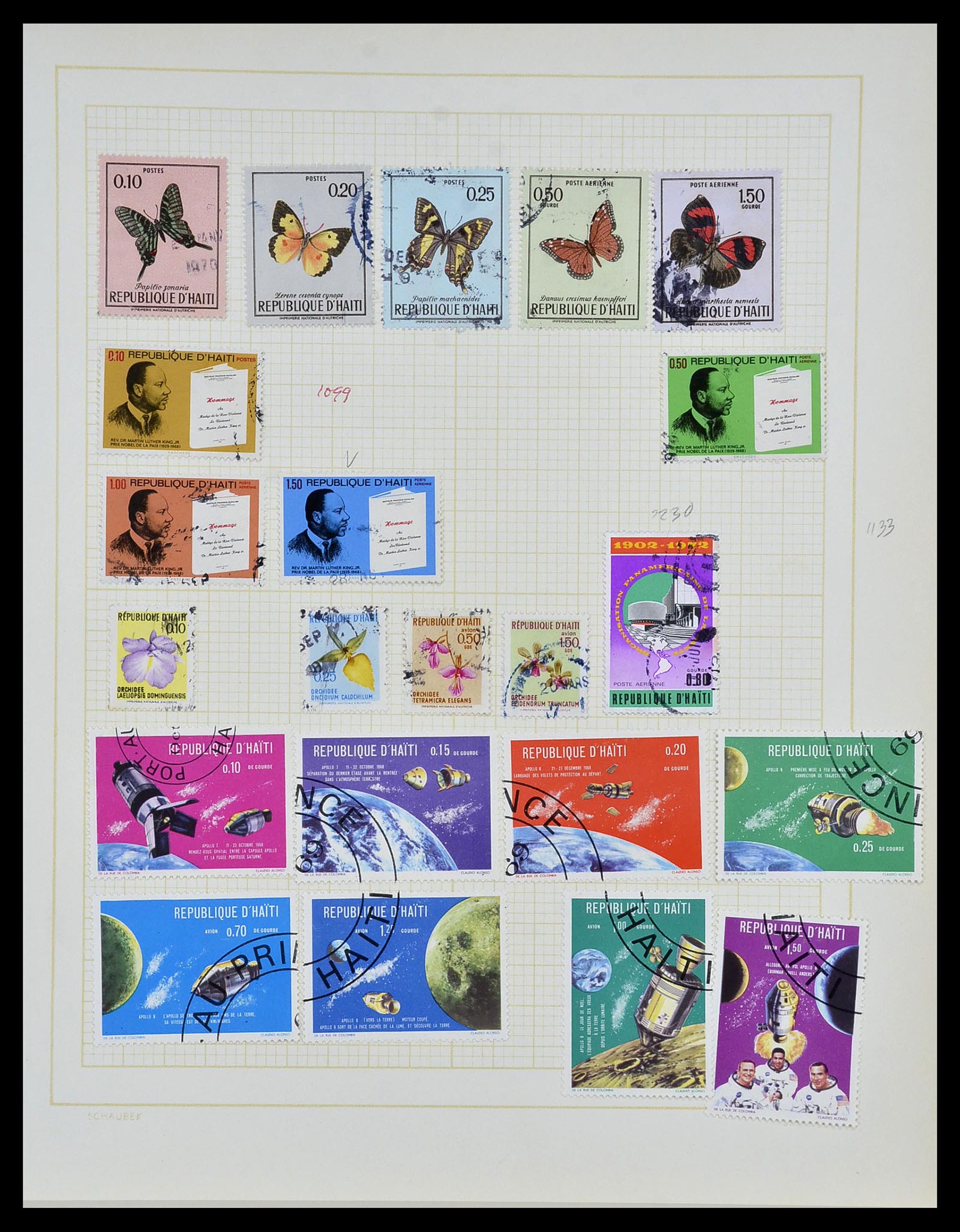 34078 042 - Postzegelverzameling 34078 Haïti 1881-1970.