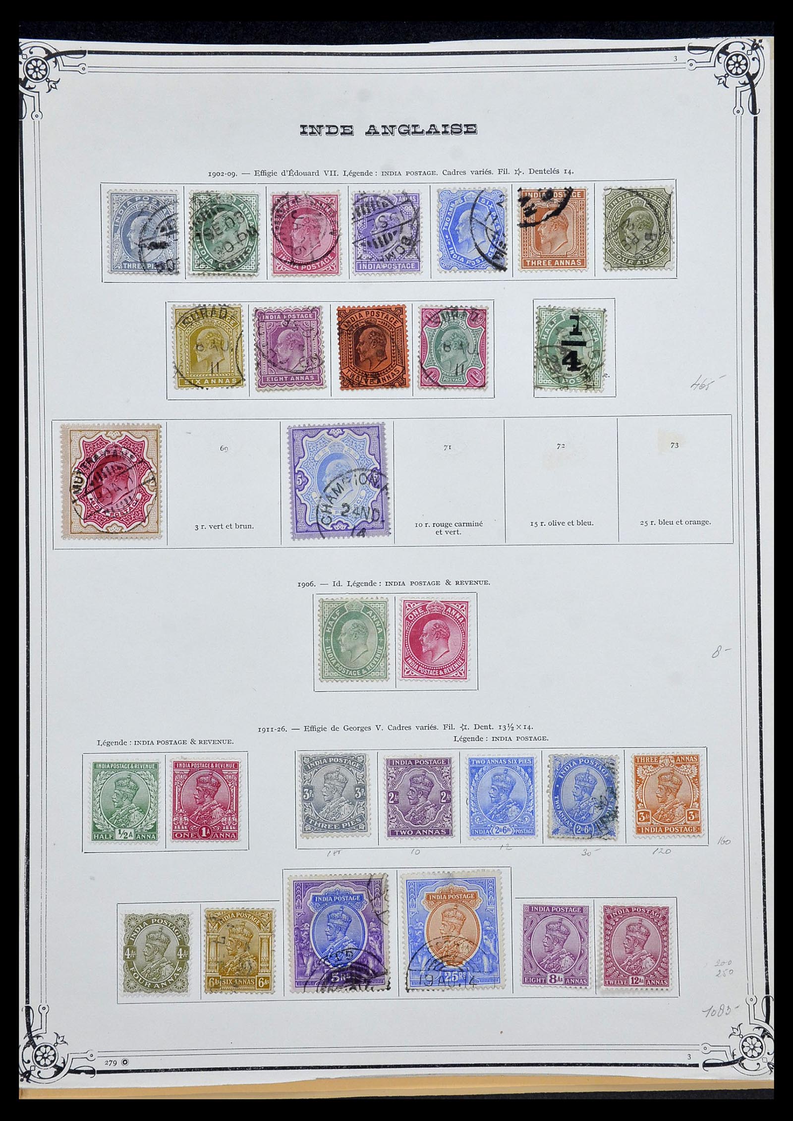 34079 003 - Stamp collection 34079 India 1855-1930.