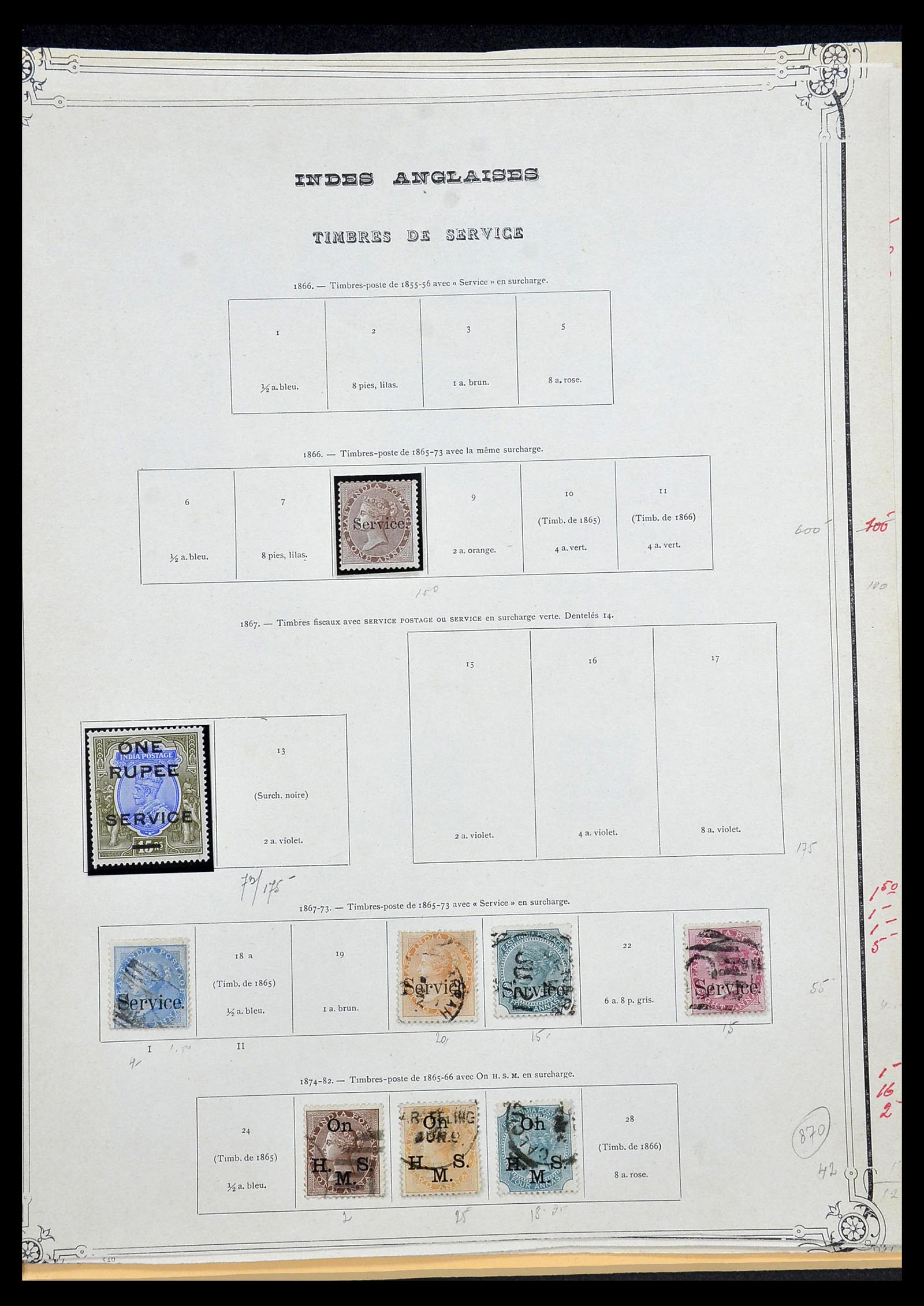 34079 005 - Stamp collection 34079 India 1855-1930.