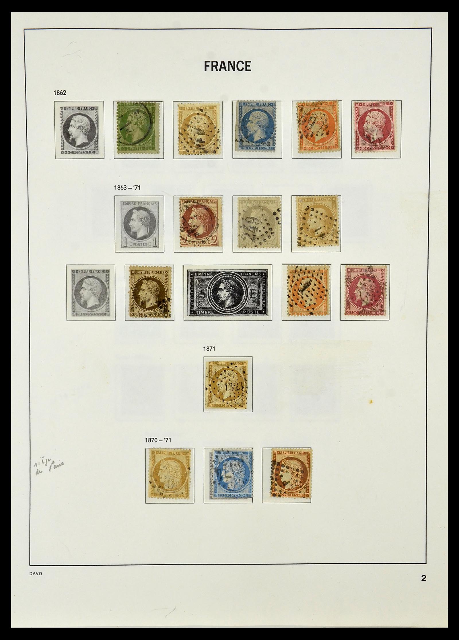 34085 003 - Postzegelverzameling 34085 Frankrijk 1849-1988.