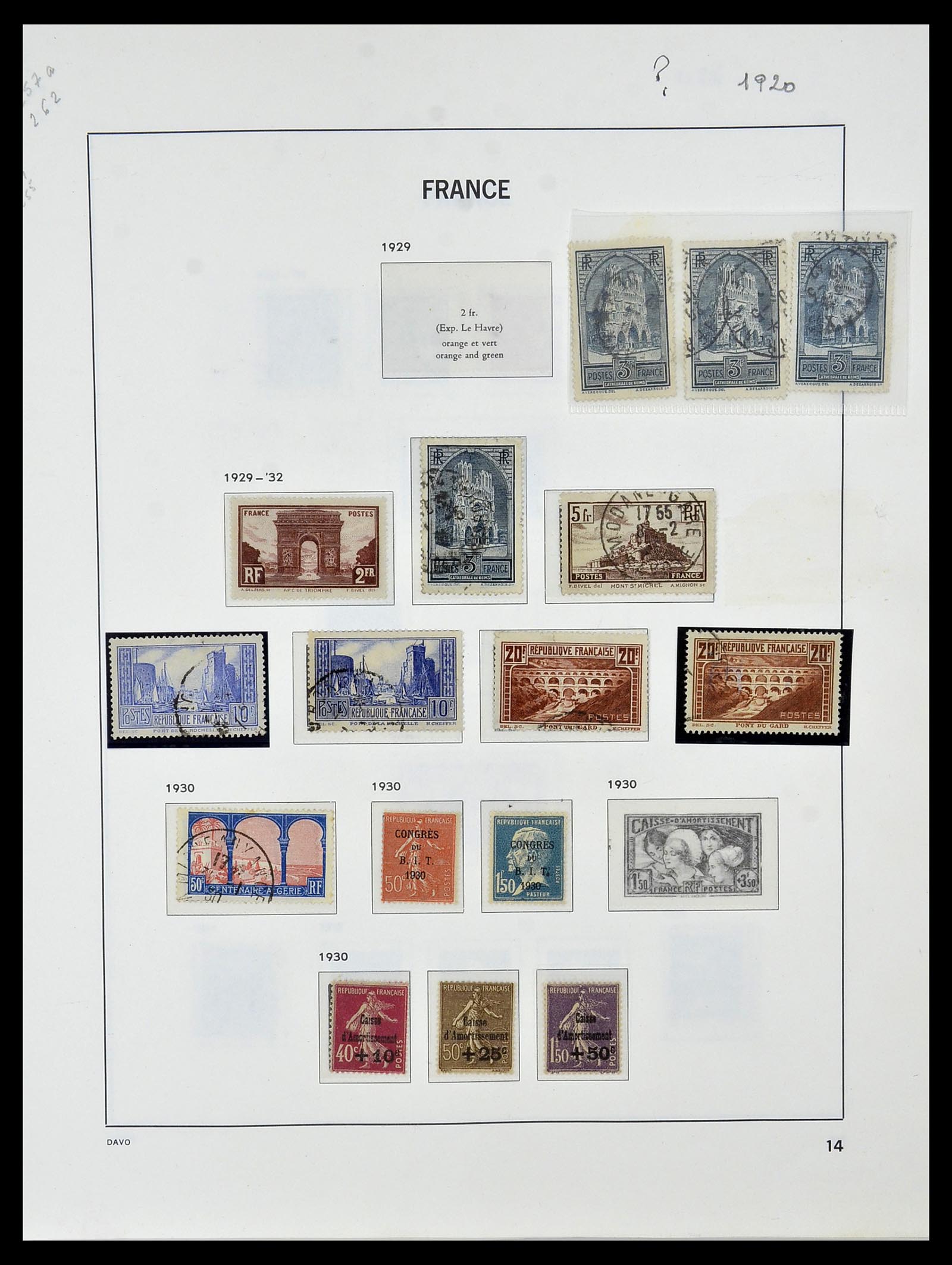34085 015 - Postzegelverzameling 34085 Frankrijk 1849-1988.