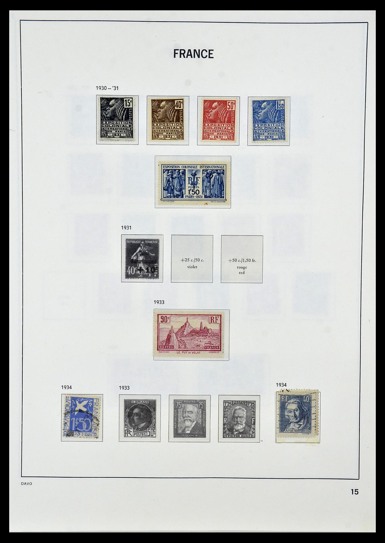 34085 016 - Postzegelverzameling 34085 Frankrijk 1849-1988.