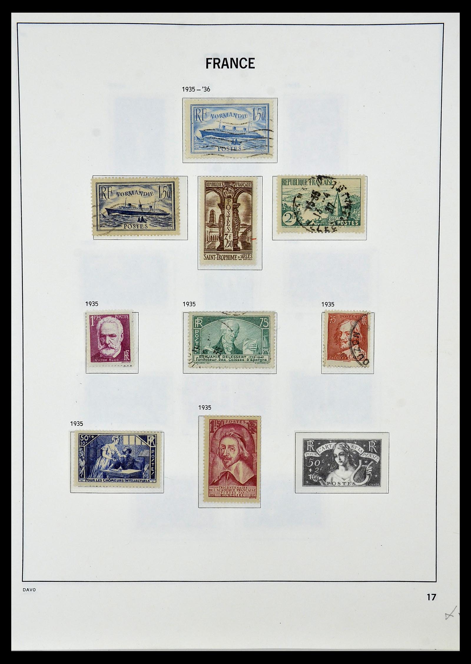 34085 018 - Postzegelverzameling 34085 Frankrijk 1849-1988.