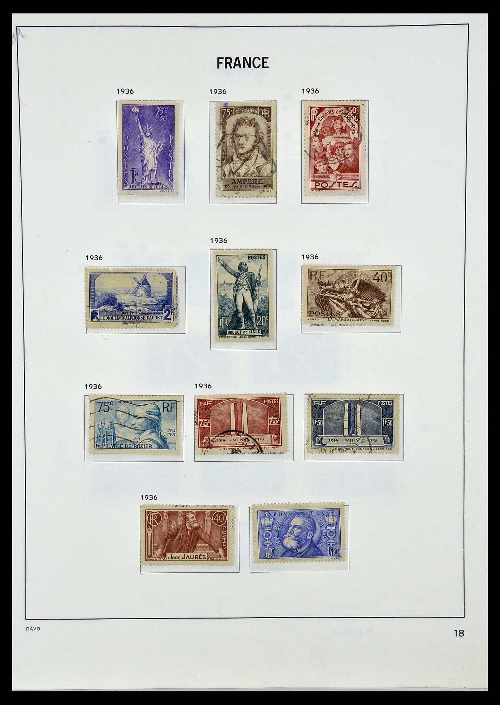 34085 019 - Postzegelverzameling 34085 Frankrijk 1849-1988.