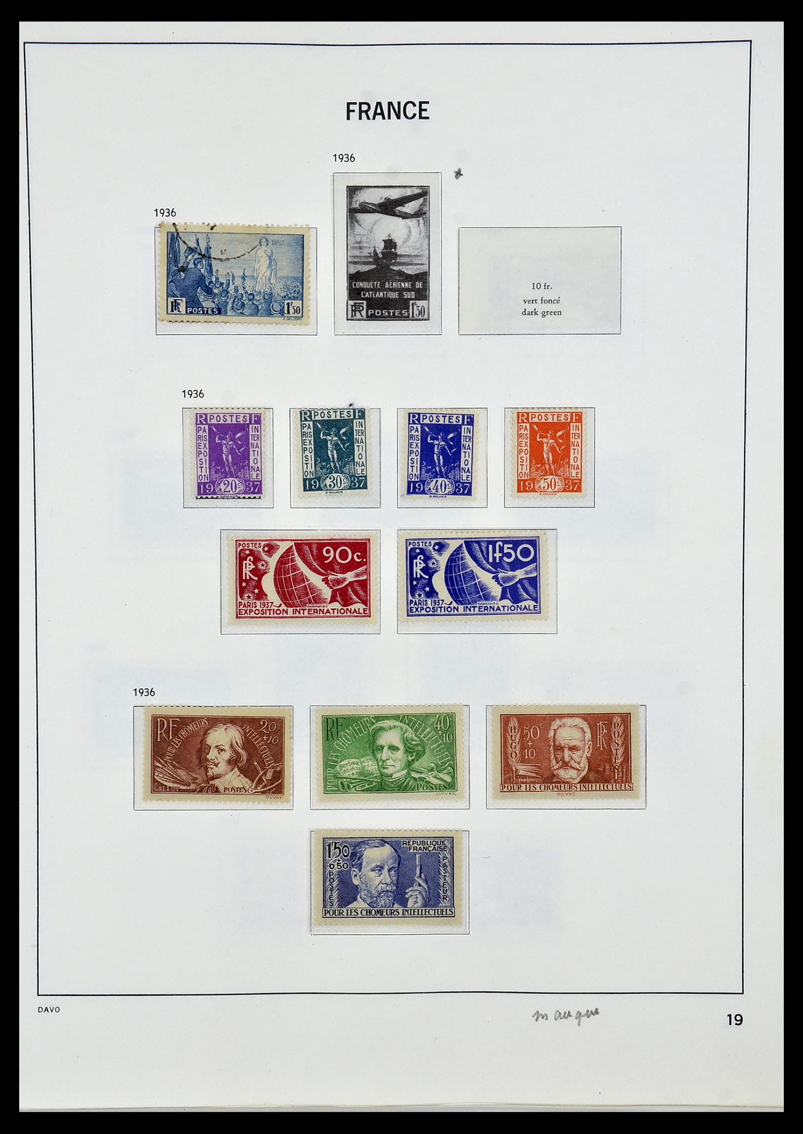 34085 020 - Postzegelverzameling 34085 Frankrijk 1849-1988.