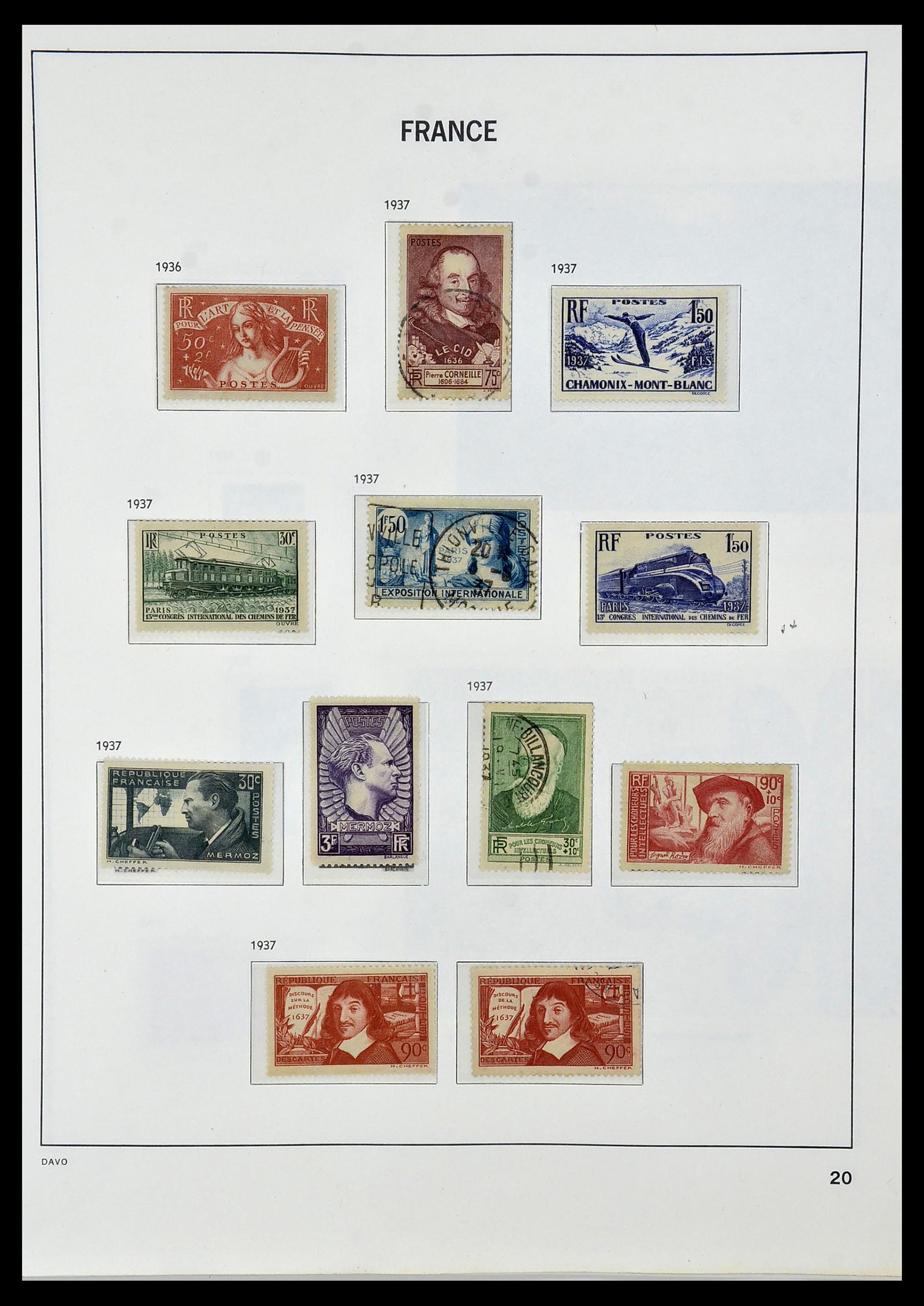 34085 021 - Postzegelverzameling 34085 Frankrijk 1849-1988.