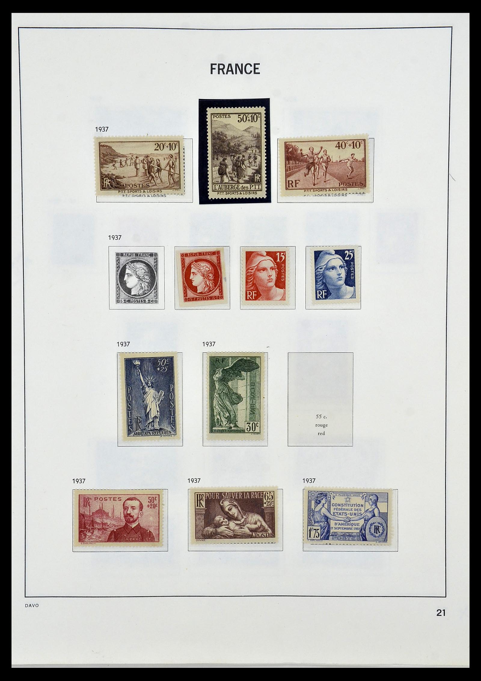 34085 022 - Postzegelverzameling 34085 Frankrijk 1849-1988.