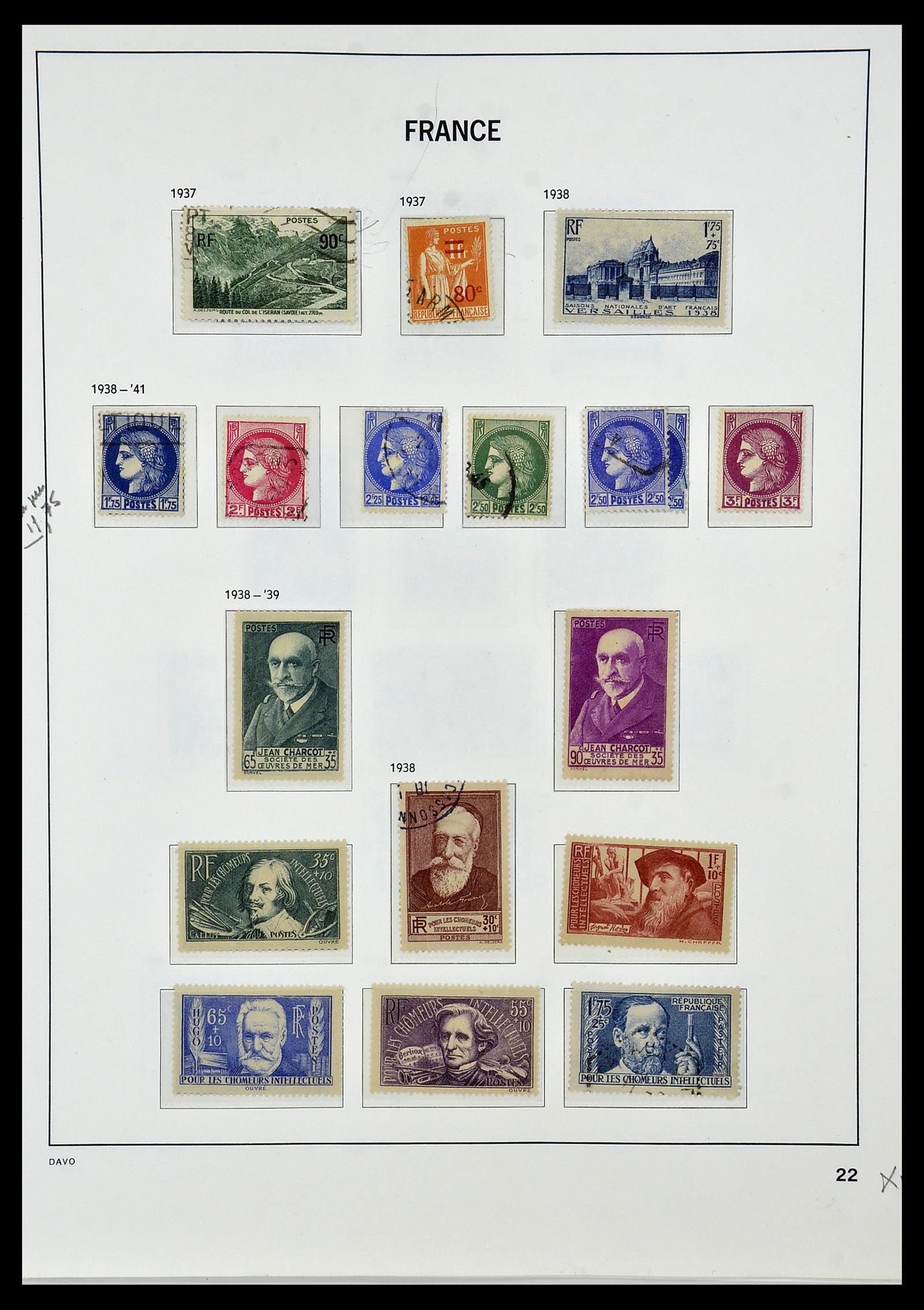 34085 024 - Postzegelverzameling 34085 Frankrijk 1849-1988.