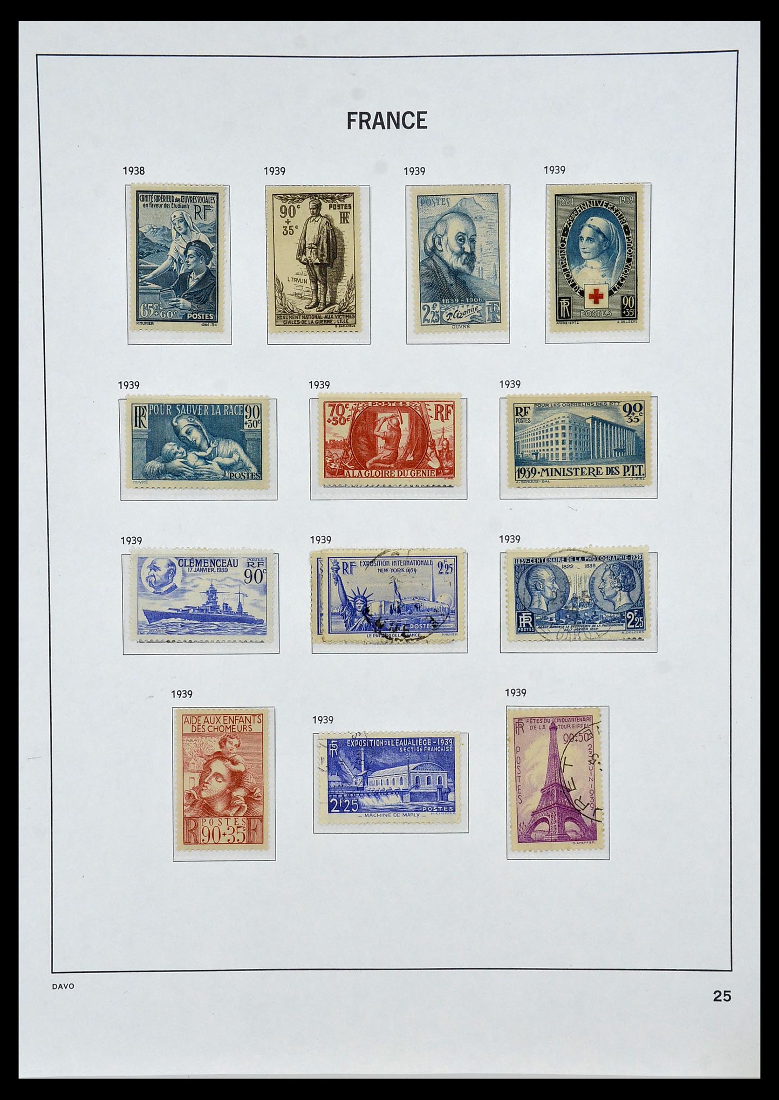 34085 027 - Postzegelverzameling 34085 Frankrijk 1849-1988.