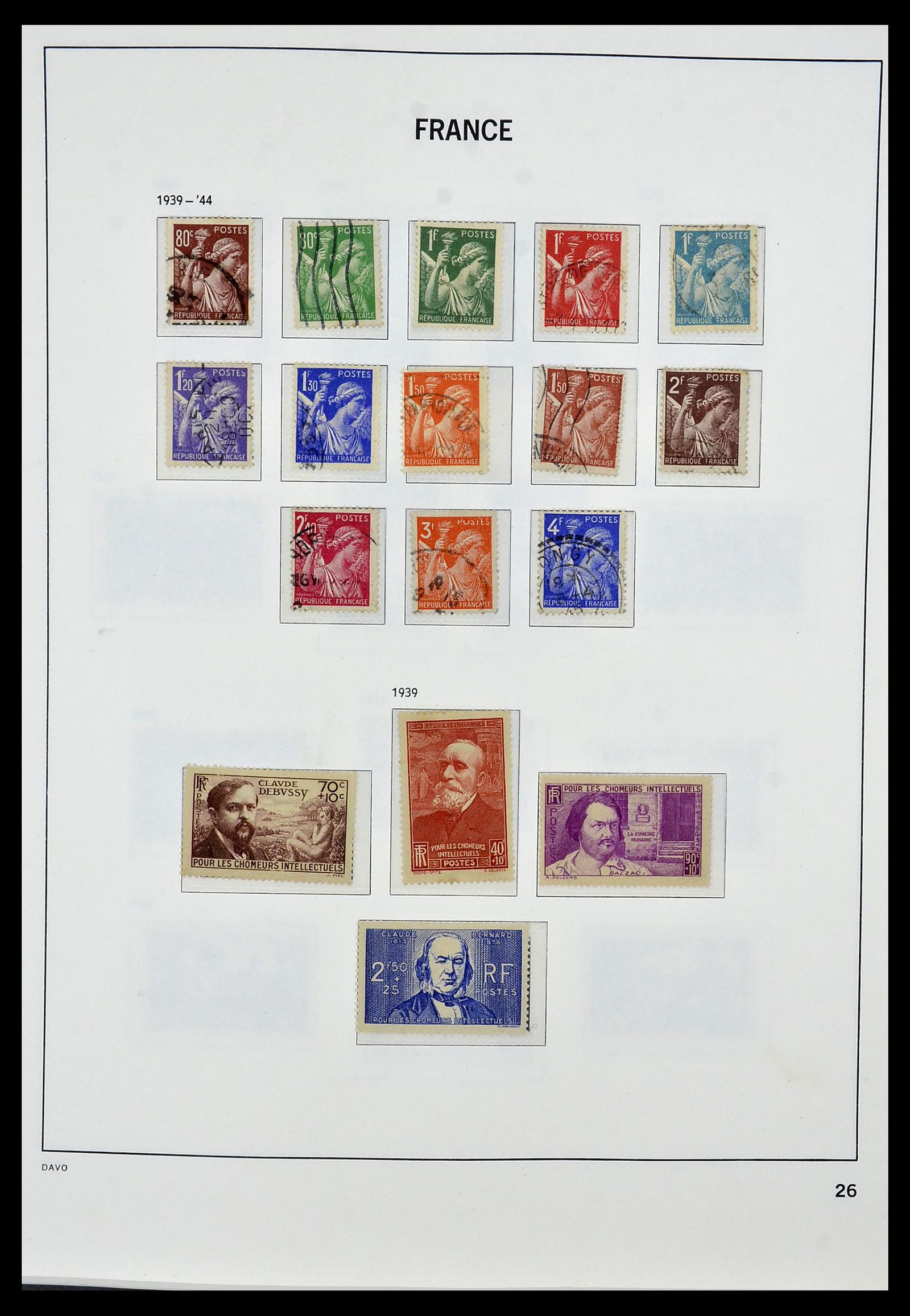 34085 028 - Postzegelverzameling 34085 Frankrijk 1849-1988.
