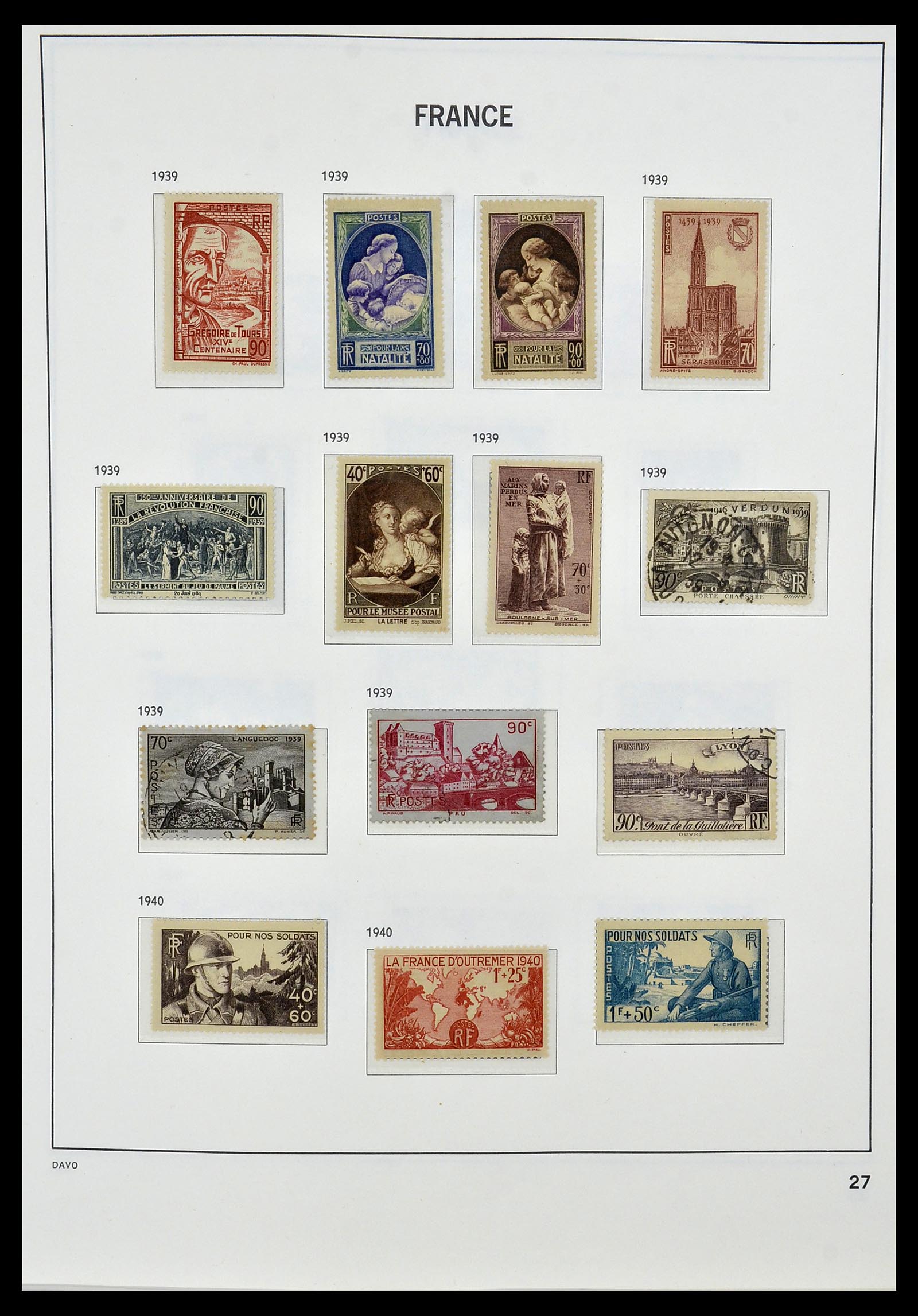 34085 029 - Postzegelverzameling 34085 Frankrijk 1849-1988.