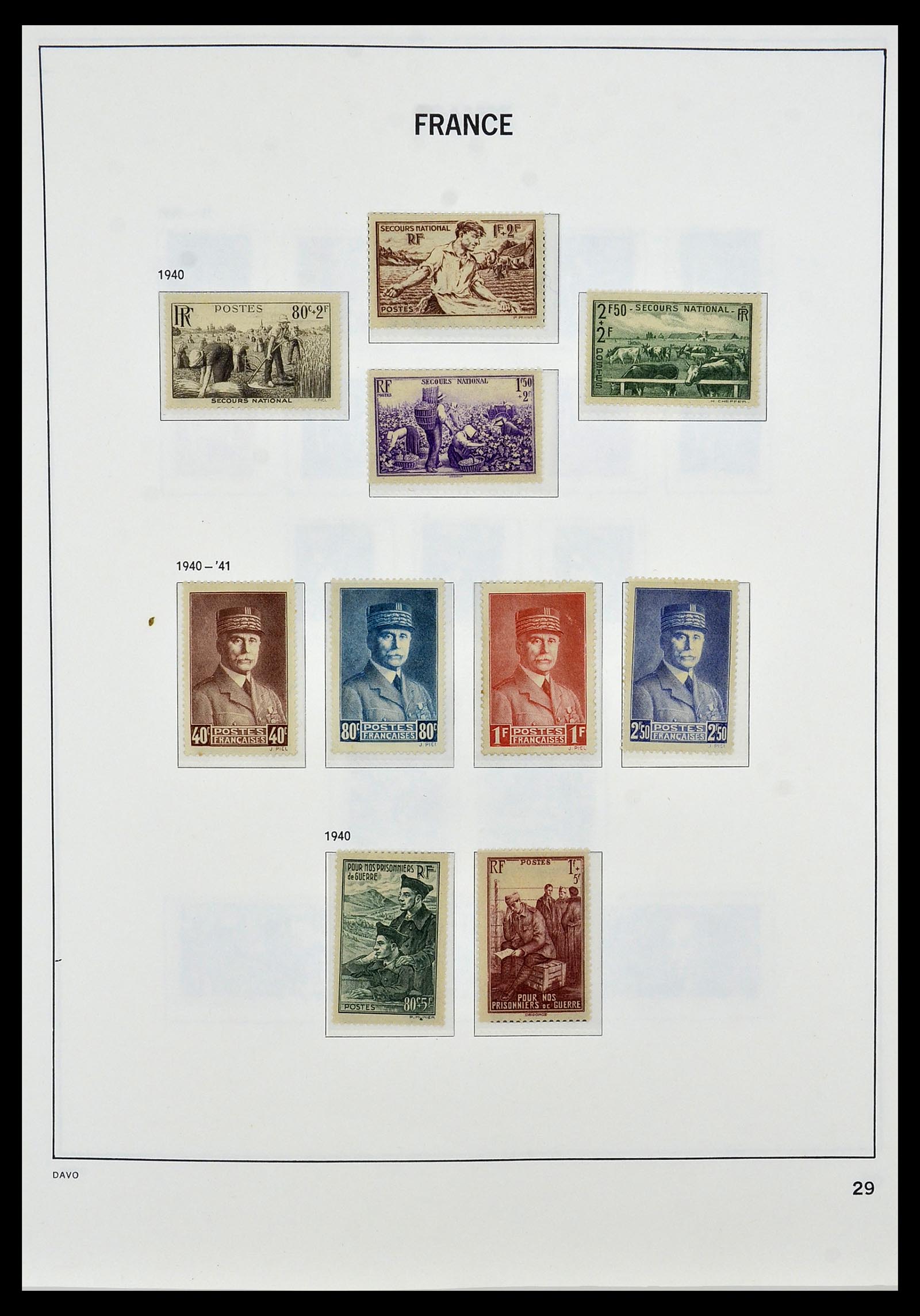 34085 031 - Postzegelverzameling 34085 Frankrijk 1849-1988.