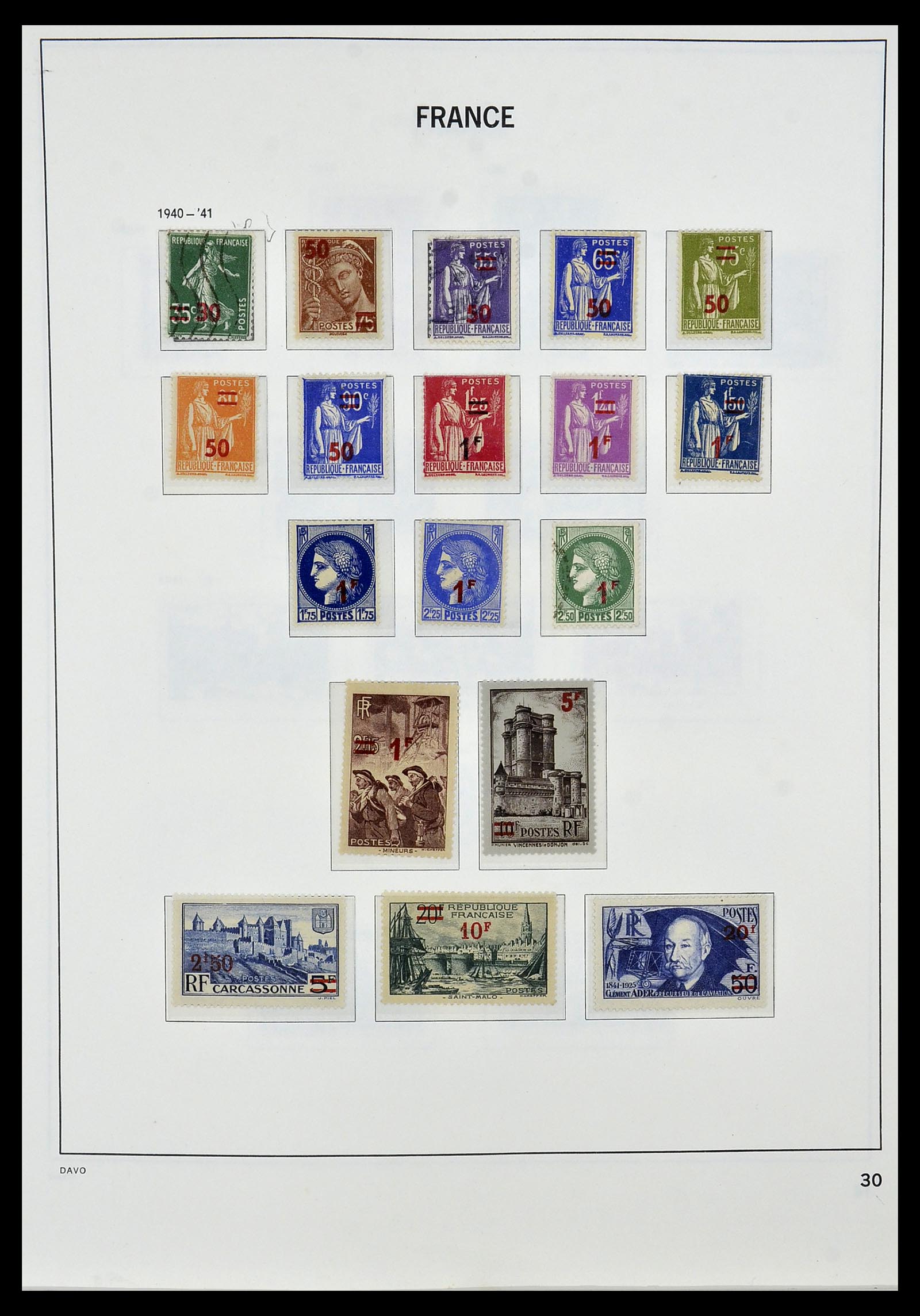 34085 032 - Postzegelverzameling 34085 Frankrijk 1849-1988.